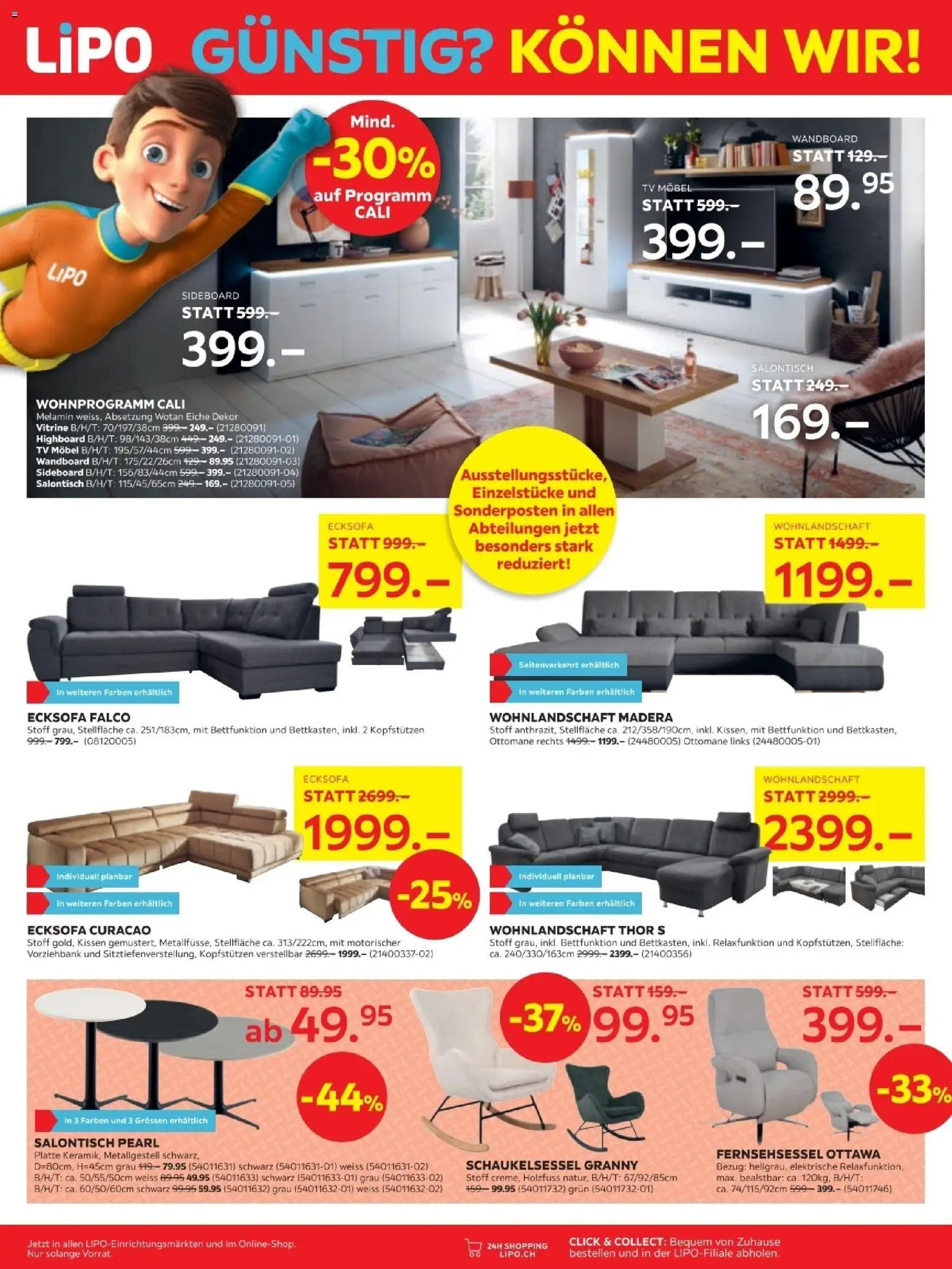 Lipo Aktionen – gültig ab 06.12.2025 | Seite: 2 | Produkte: Highboard, TV, Sideboard, Wohnlandschaft