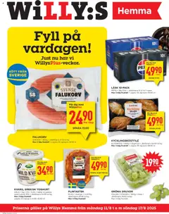 Willys - erbjudanden Hemma - Förhandsvisning av reklamblad från butik Willys aktuell från 11.08.2025