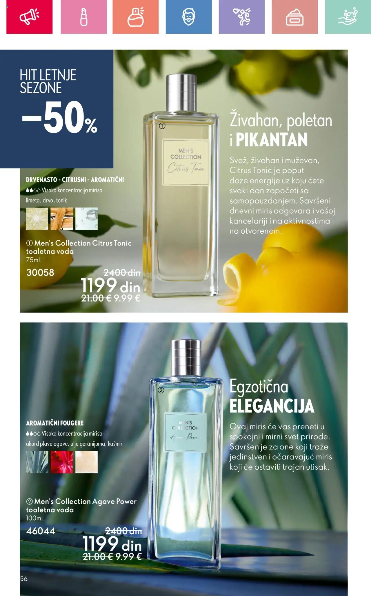 Oriflame katalog - važi od 22.06.2025 | Strana: 56 | Proizvode: Miris, Toaletna voda, Voda, Tonik