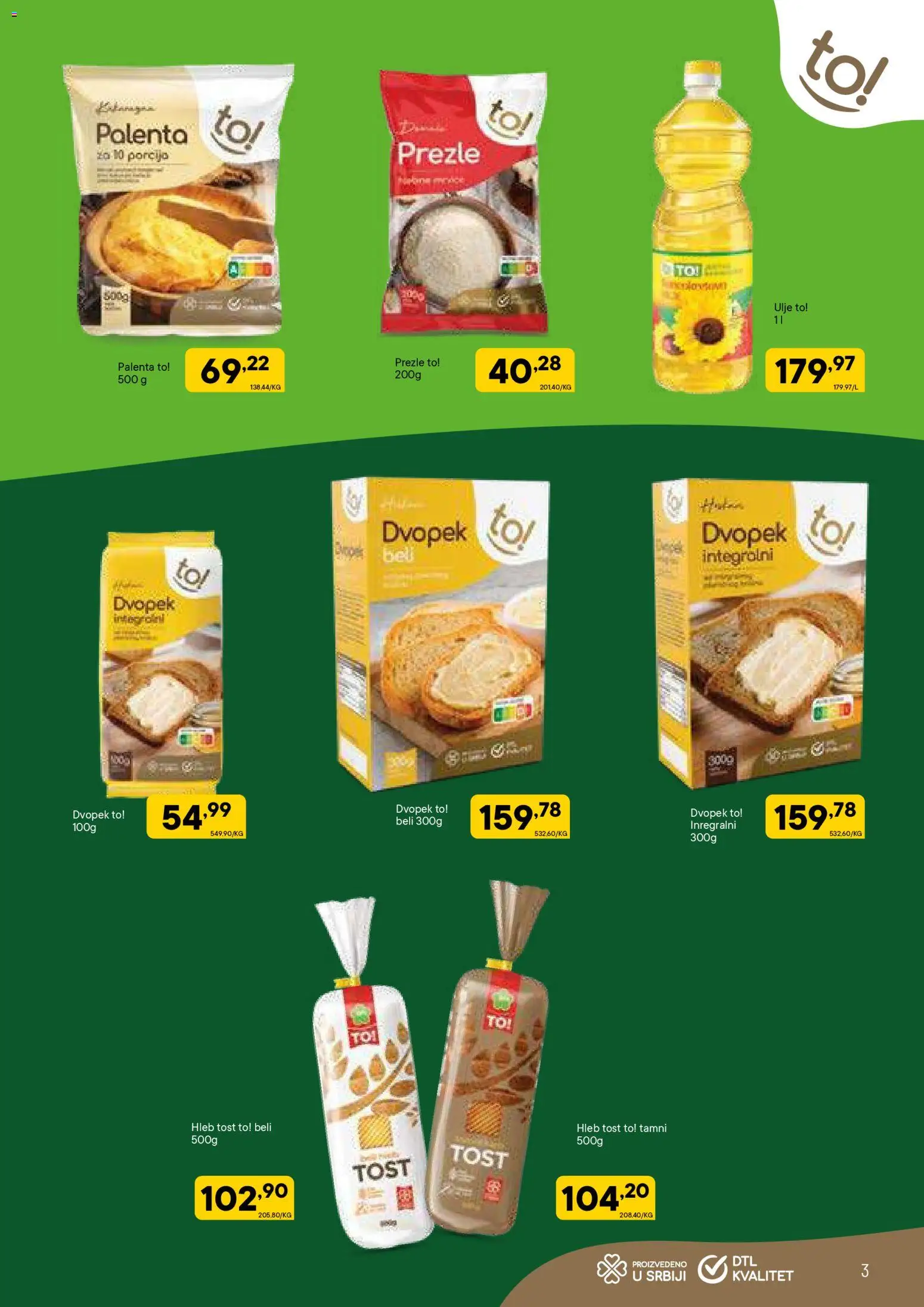 PerSu katalog - važi od 29.01.2026 | Strana: 3 | Proizvode: Palenta, Ulje, Hleb