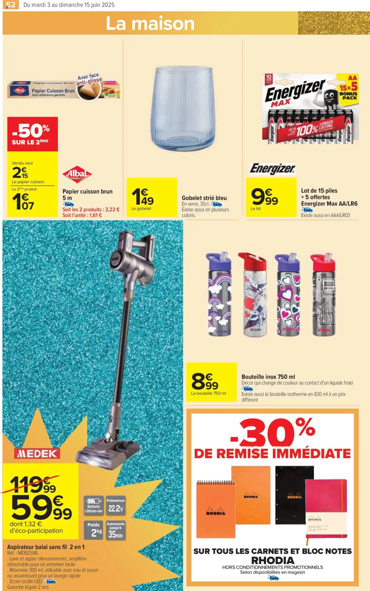  | Page: 54 | Produits: Poids, Aspirateur balai sans fil, Balai, Aspirateur balai