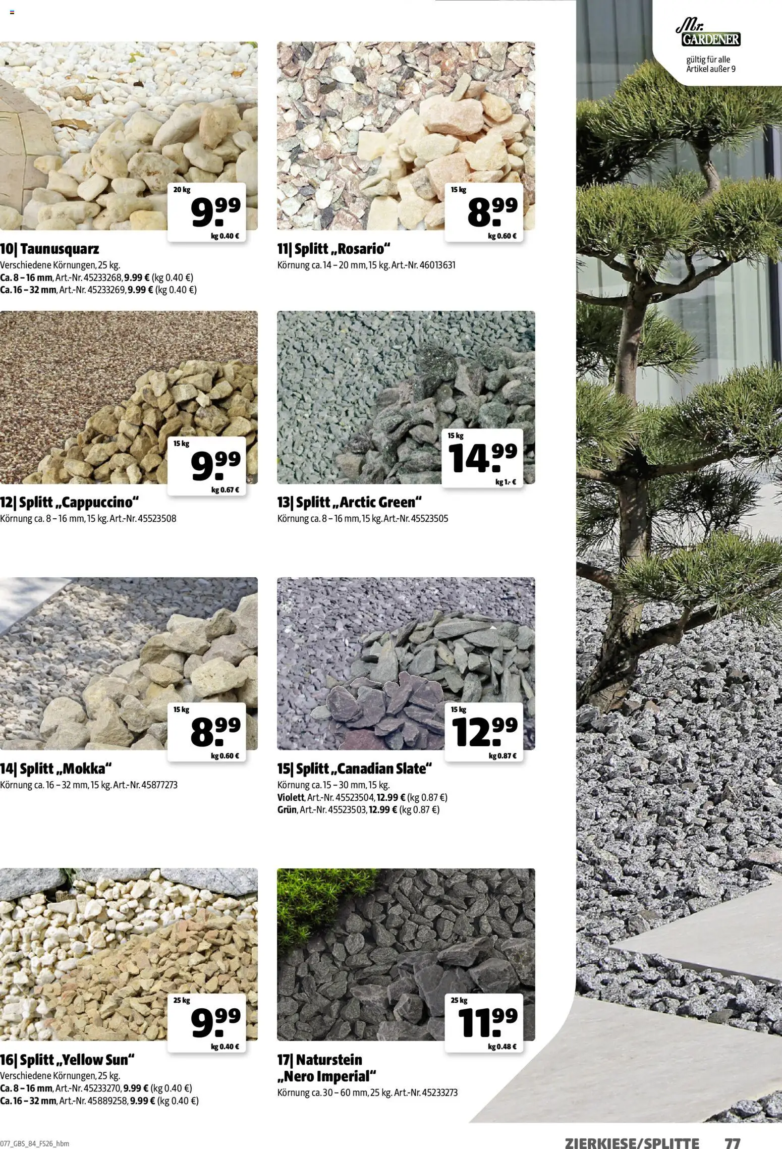 Hagebau Gartenbaustoffsortiment – gültig ab 02.03.2026 | Seite: 77