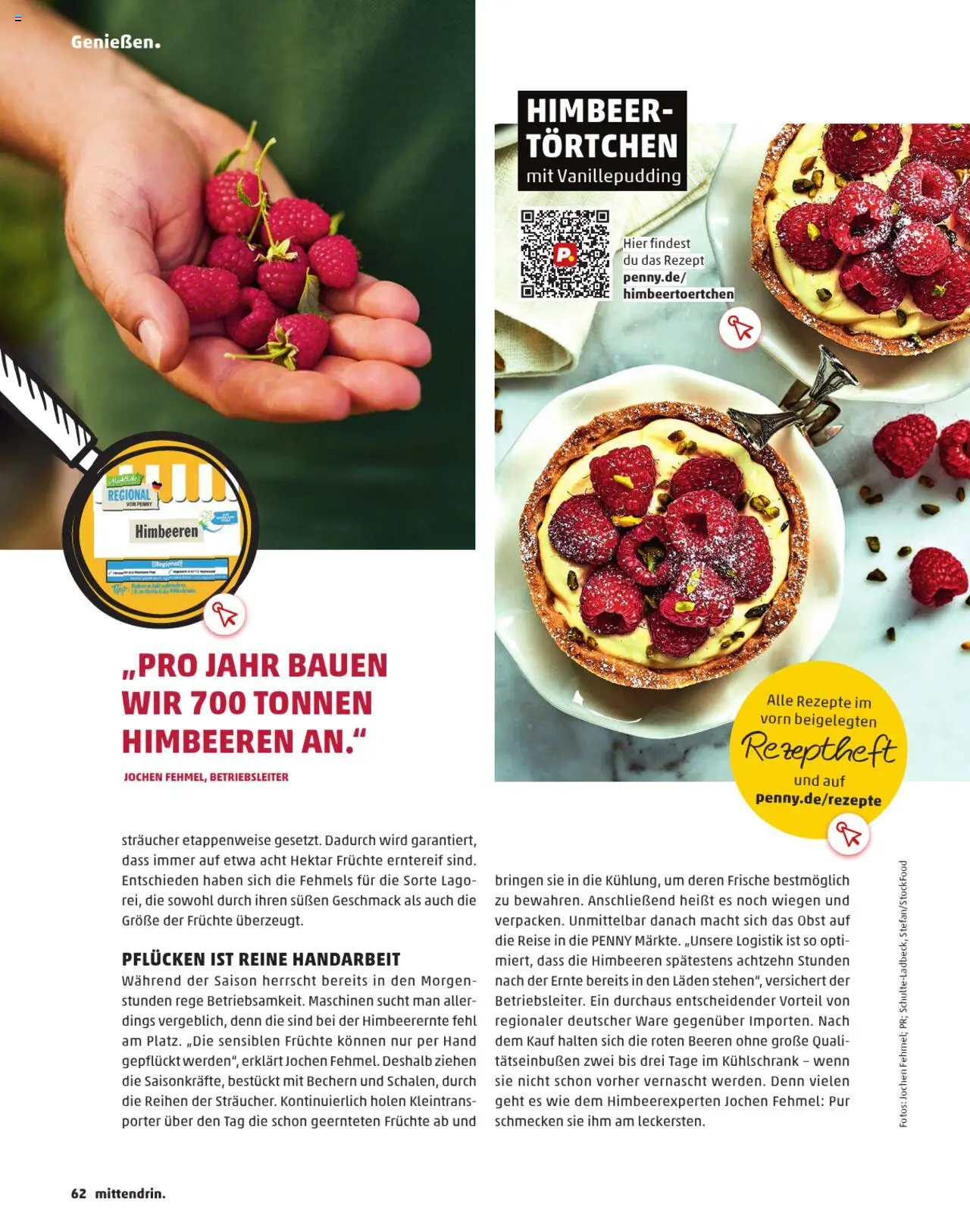 Penny  Kundenmagazin Sommer - gültig ab dem 13.06.2025 | Seite: 62 | Produkte: Himbeeren, Kühlschrank, Obst