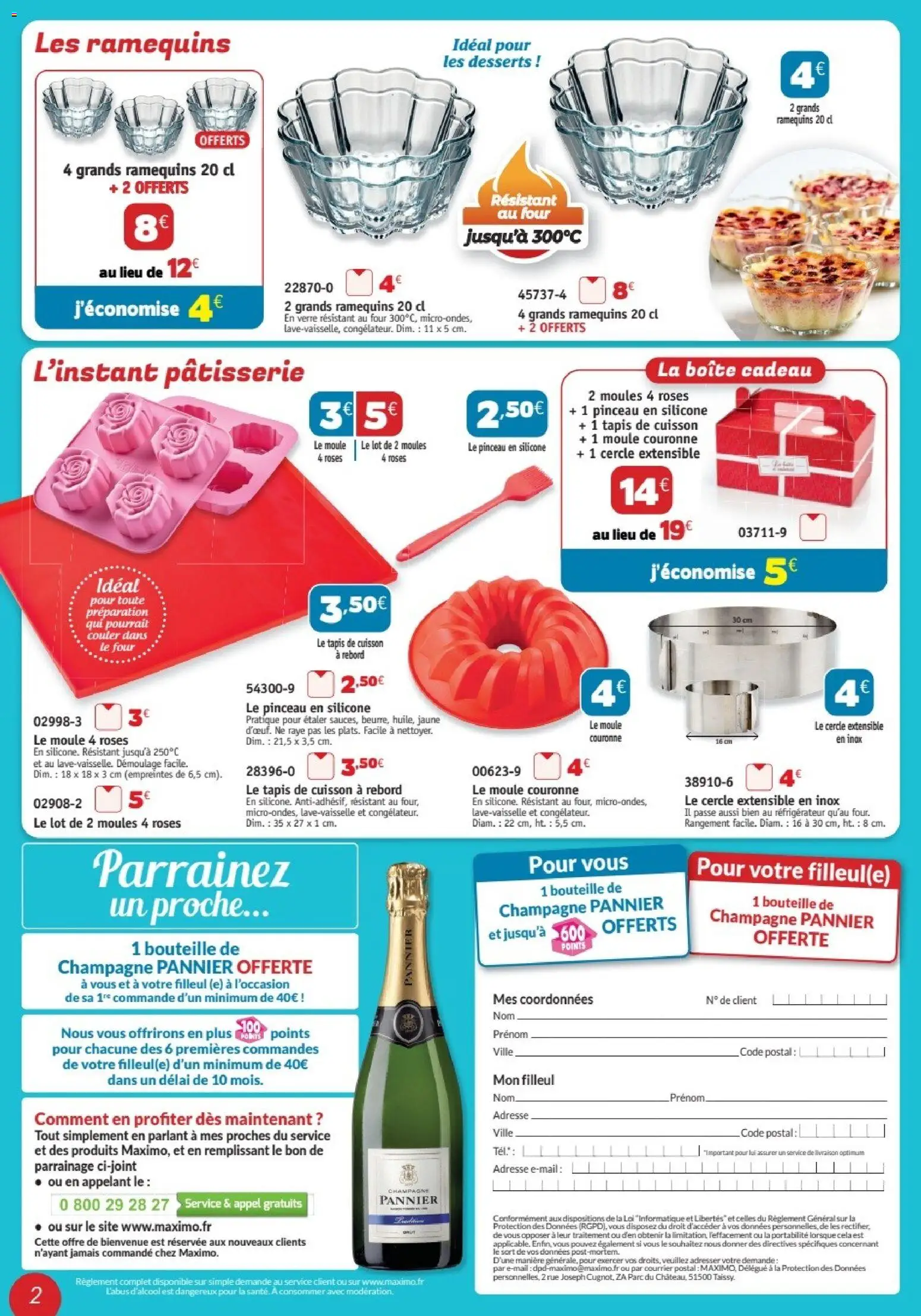 {H1} | Page: 2 | Produits: Réfrigérateur, Four, Pinceau, Champagne