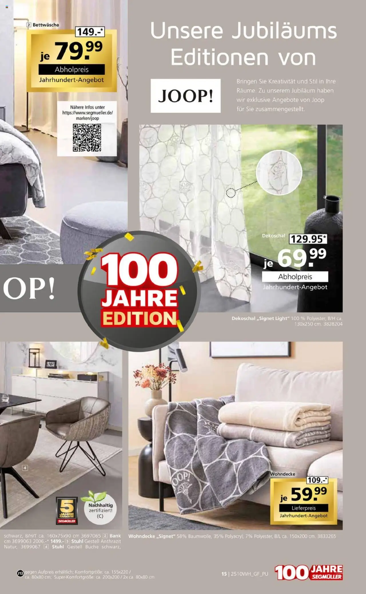 Segmüller Wohndesign – gültig ab 27.09.2025 | Seite: 31 | Produkte: Stuhl, Bettwäsche