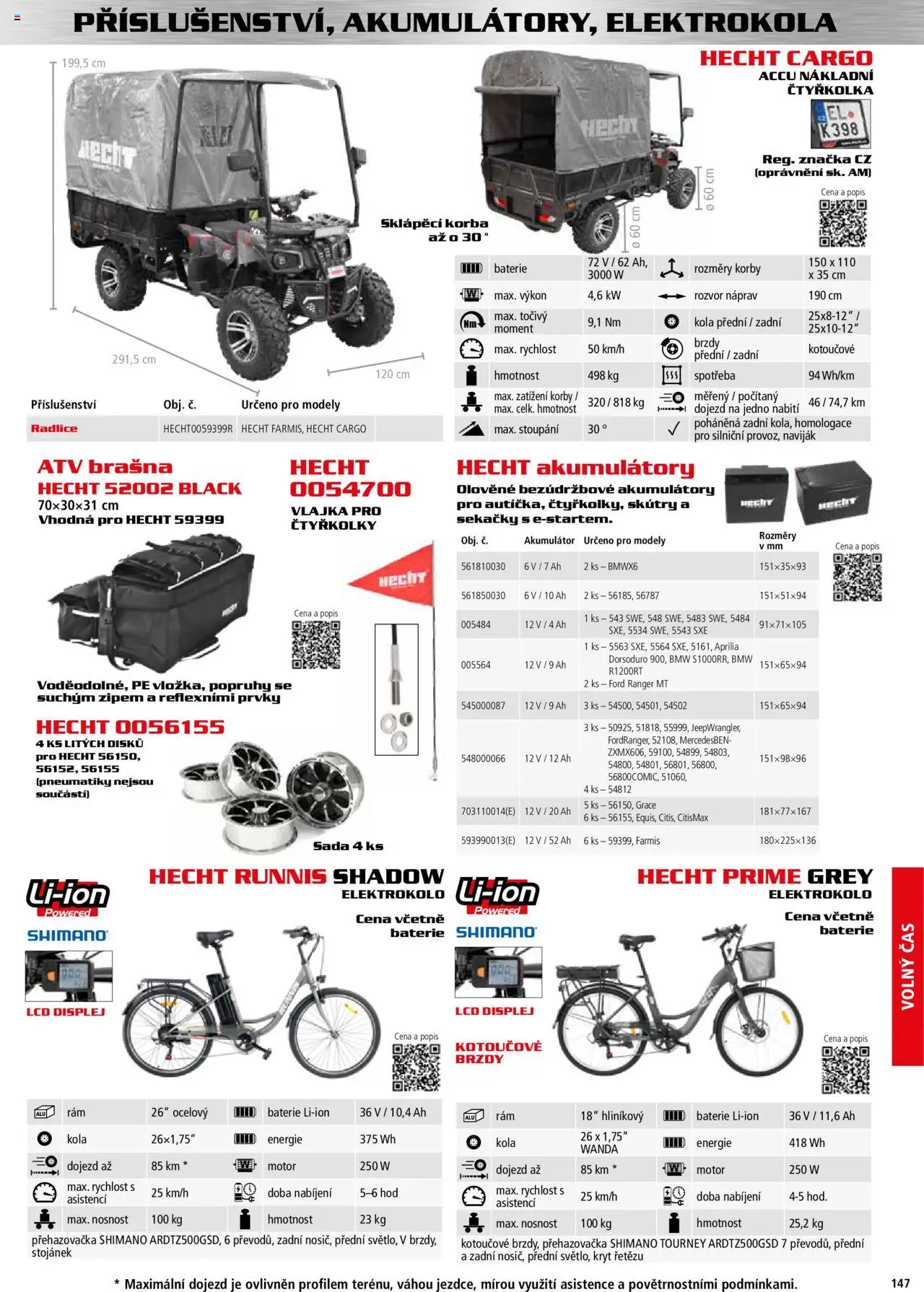 Hecht katalog - Podzim - zima 2025 od 01.09.2025 | Strana: 147 | Produkty: Naviják, Elektrokolo, Modely, Baterie