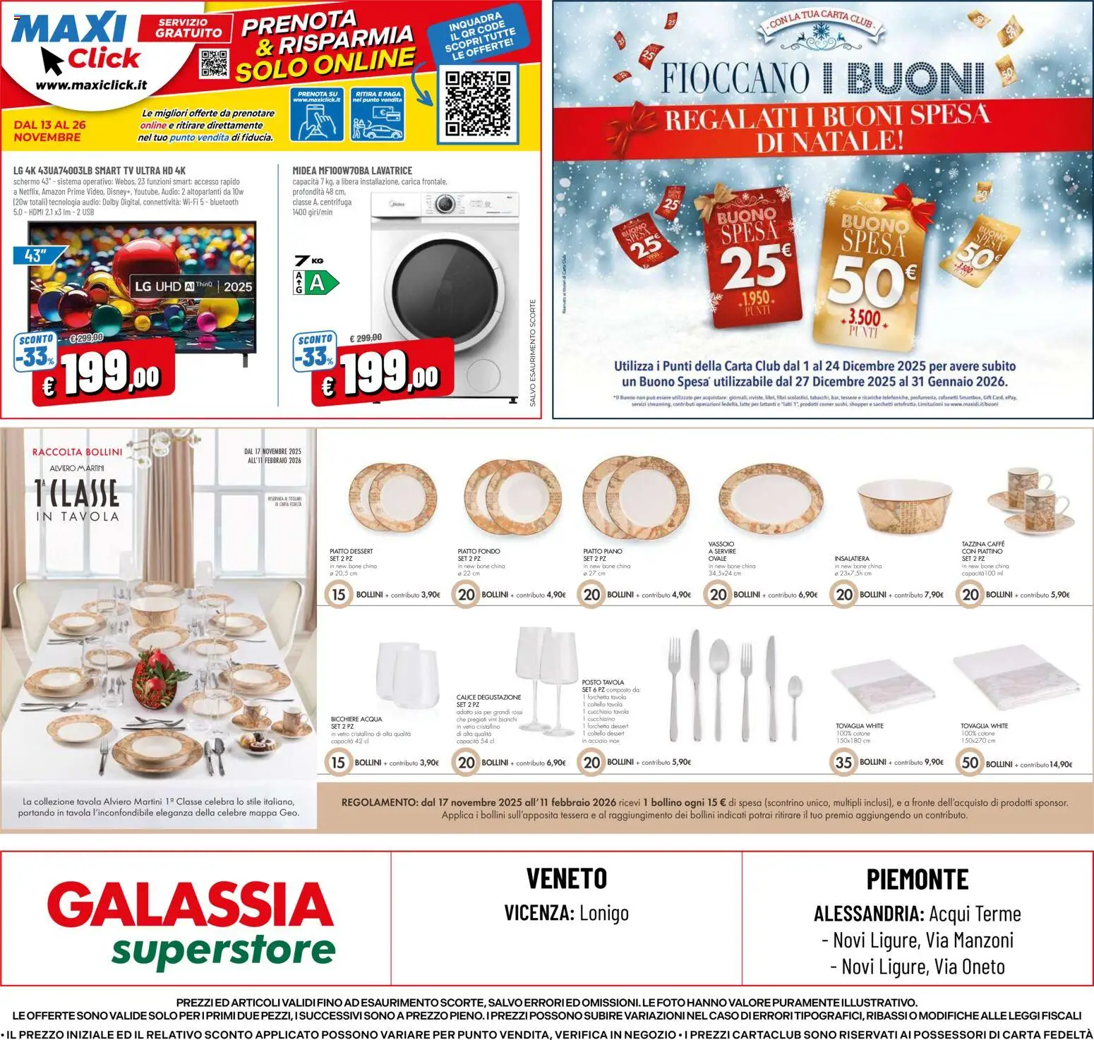 Volantino Galassia del 13.11.2025 | Pagina: 24 | Prodotti: Schermo, Caffè, TV, Piatto