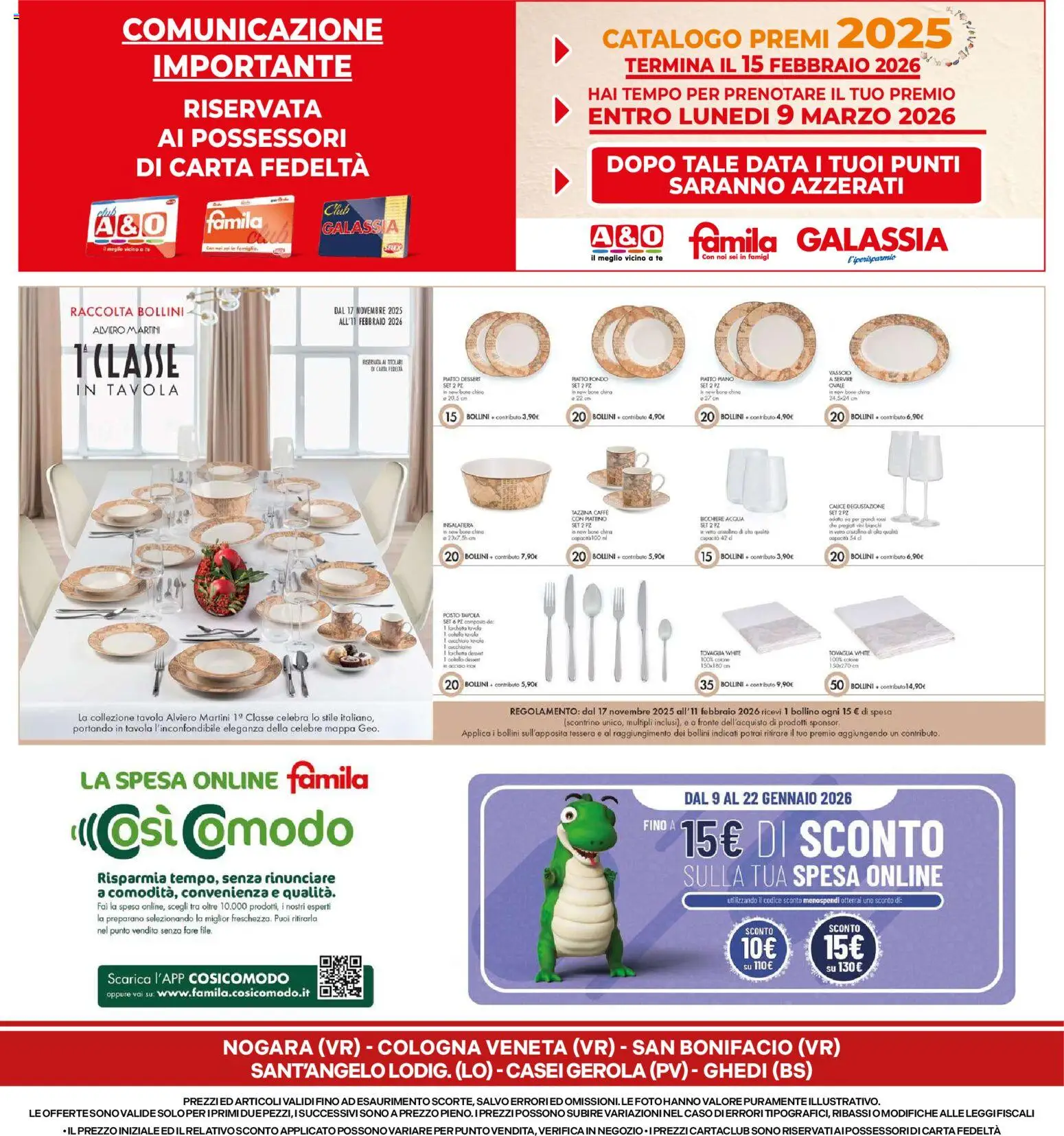 Volantino Famila del 08.01.2026 | Pagina: 28 | Prodotti: Calice, Data, Tazzina, Vassoio
