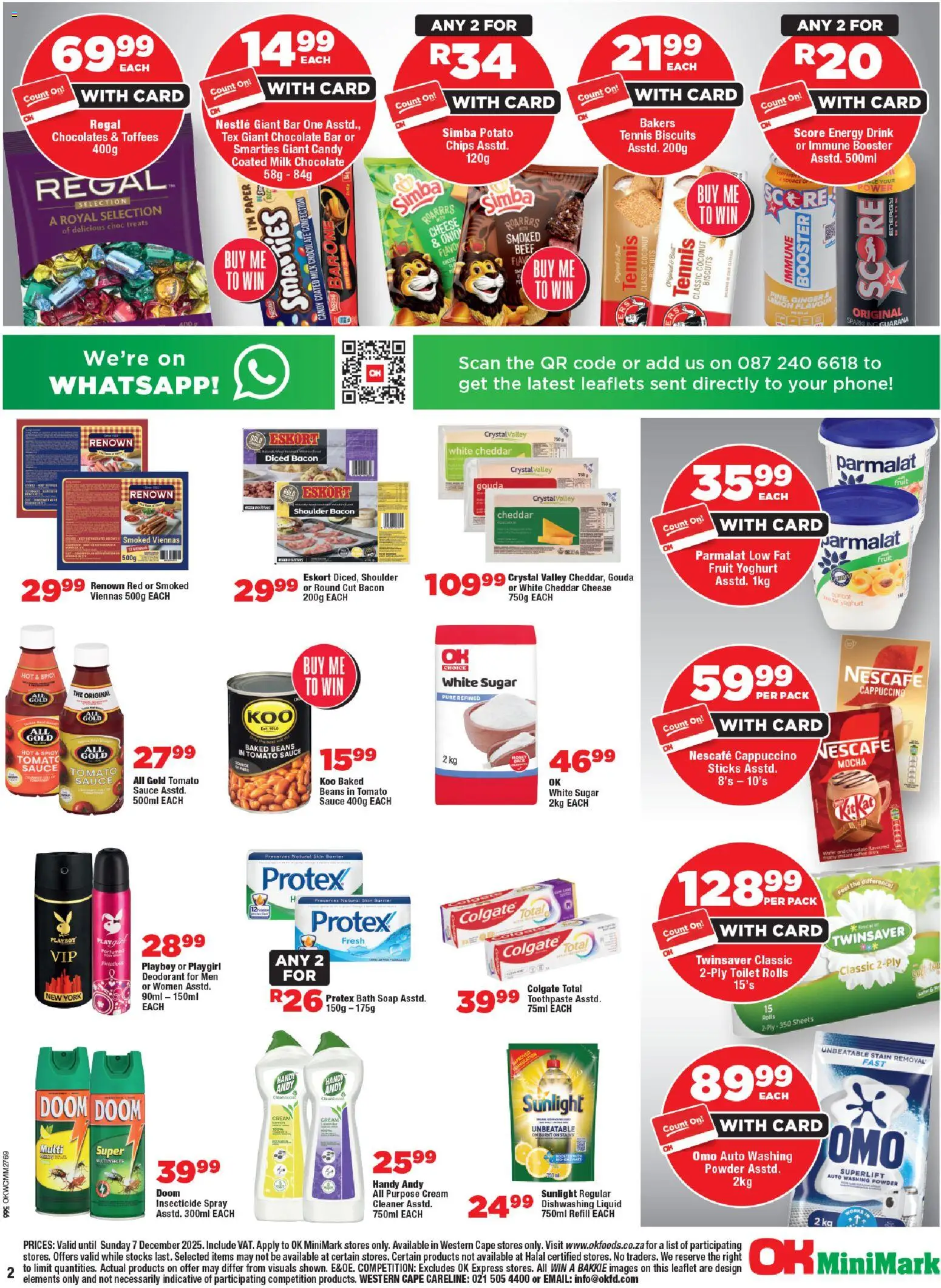 New OK Foods catalogue – valid from 25.11.2025 | Page: 2 | Products: Baked beans, Phone, Yoghurt, Chips