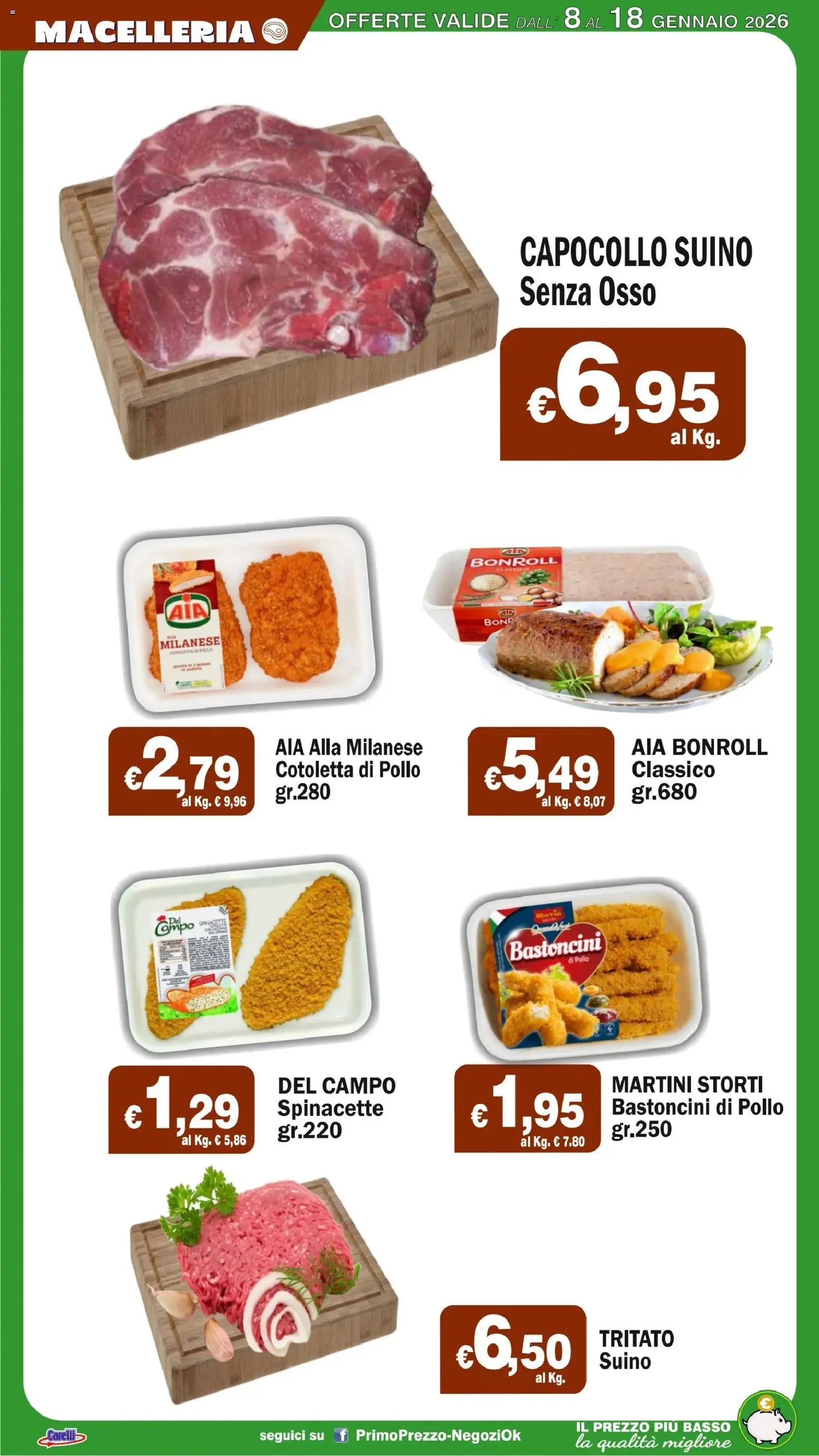 Volantino Primo Prezzo del 08.01.2026 | Pagina: 29 | Prodotti: Pollo, Suino