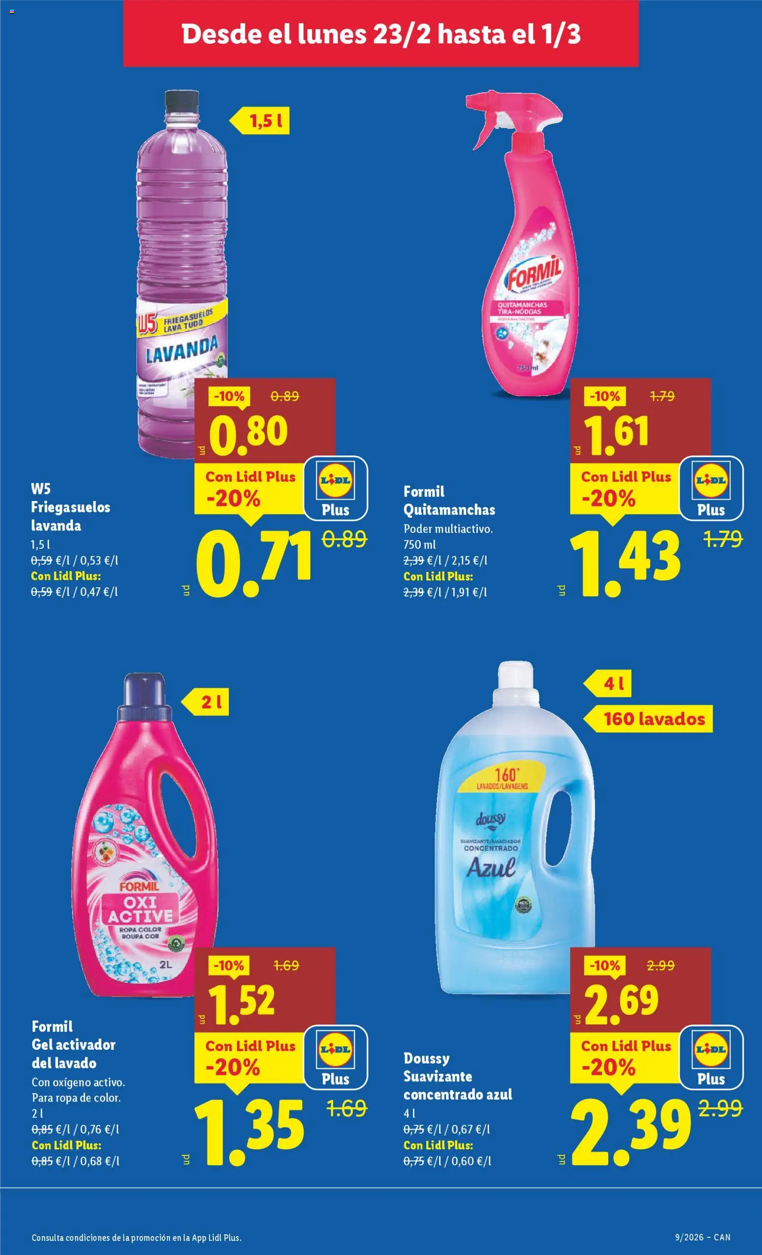 Lidl - Canarias │ válido desde el 23.02.2026 | Página: 11 | Productos: Quitamanchas, Ropa, Suavizante