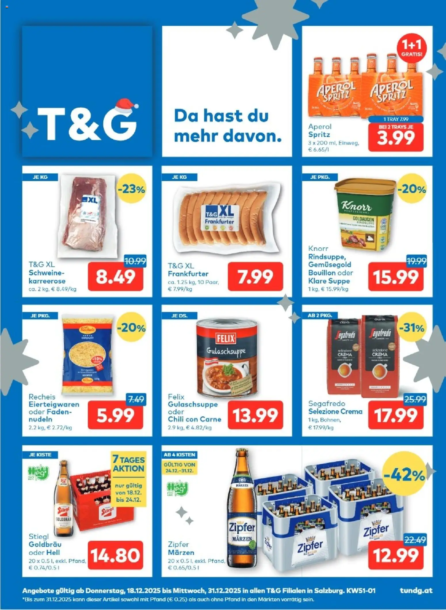 T&G  Salzburg gültig ab 18.12.2025 | Seite: 1 | Produkte: Chili, Nudeln