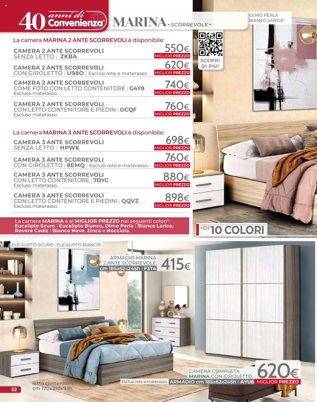 Volantino Mondo Convenienza del 09.09.2025 | Pagina: 54 | Prodotti: Letto contenitore, Contenitore, Letto, Armadio