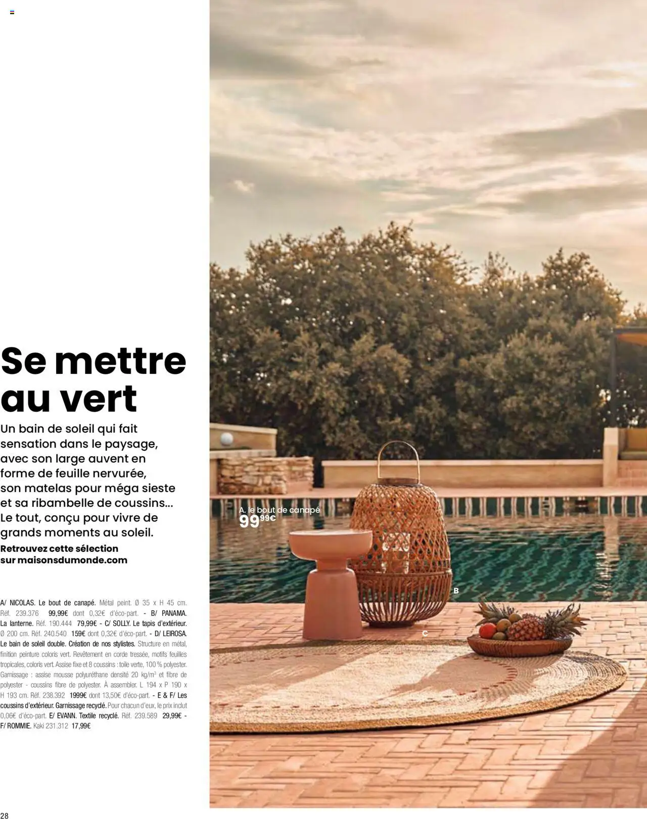  | Page: 30 | Produits: Bain de soleil, Mousse, Matelas, Canapé