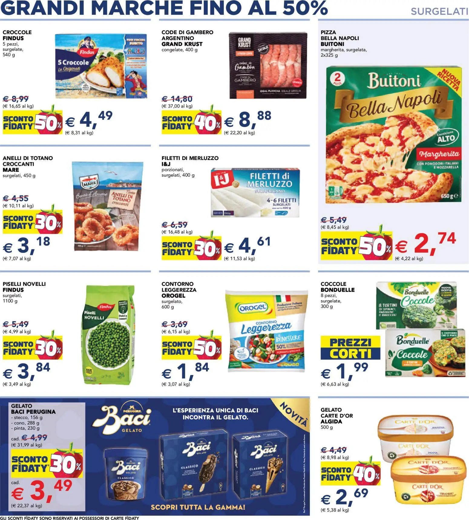 Volantino Esselunga S del 08.04.2026 | Pagina: 3 | Prodotti: Pizza, Merluzzo, Gelato, Piselli