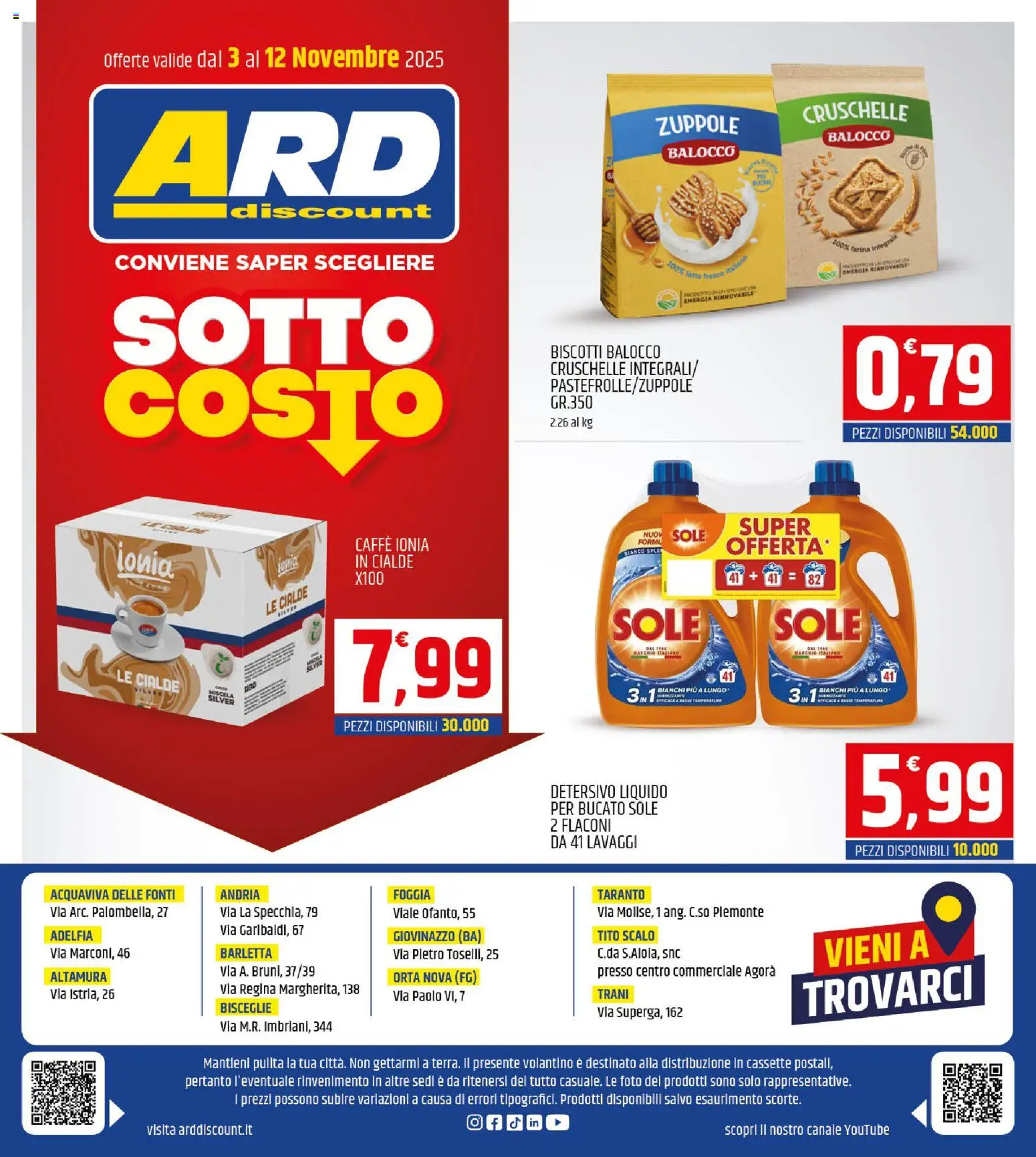 Volantino ARD Discount del 03.11.2025 | Pagina: 24 | Prodotti: Caffè, Biscotti, Latte
