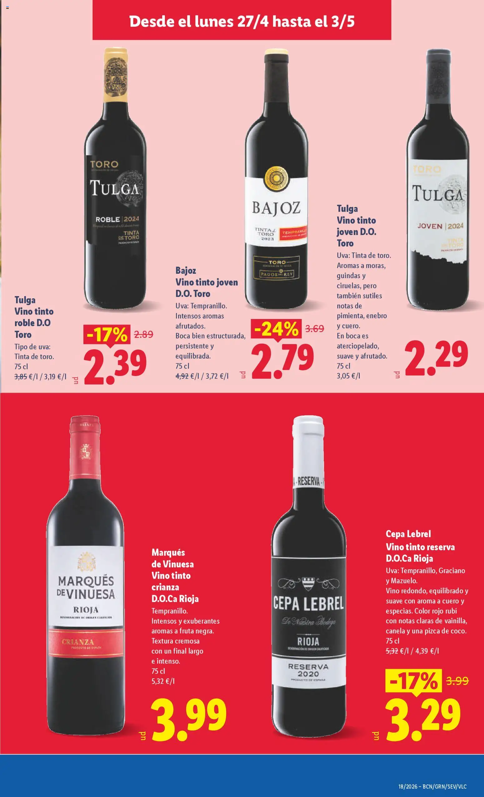 Lidl folleto │ válido desde el 27.04.2026 | Página: 23 | Productos: Vino