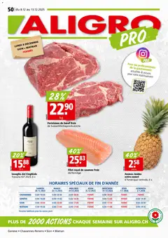 Aligro Aktionen Chavannes, Matran, Genève, Sion ab 08.12.2025 gültig