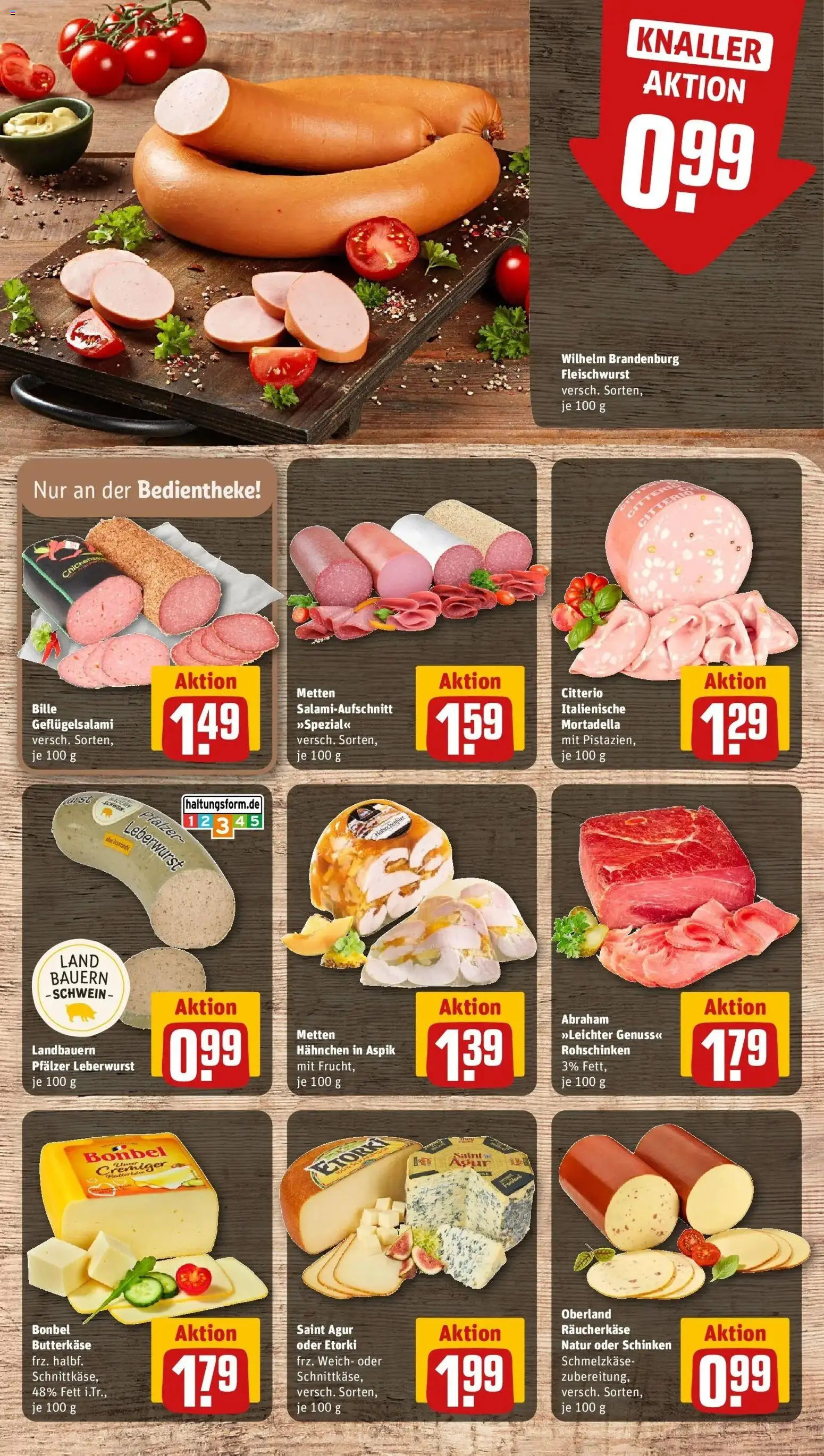 Rewe Prospekt Fridingen An Der Donau	 – gültig ab 05.04.2026 | Seite: 9 | Produkte: Hahnchen, Salami, Schinken