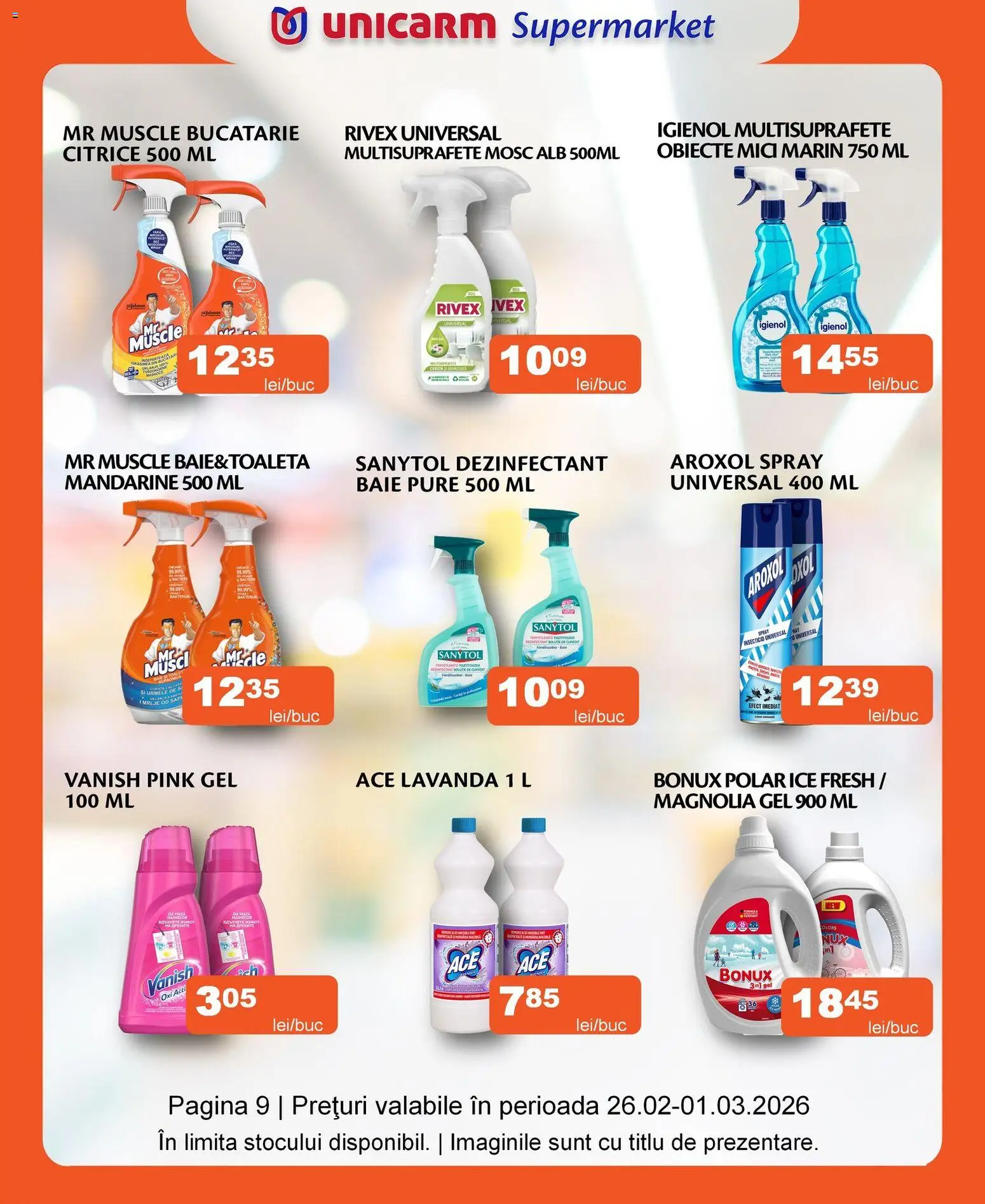 Noul catalog Unicarm – valabil de la 26.02.2026 | Pagină: 11 | Produse: Bucătărie, Mici, Mandarine, Çelik Mama ve Su Kabı