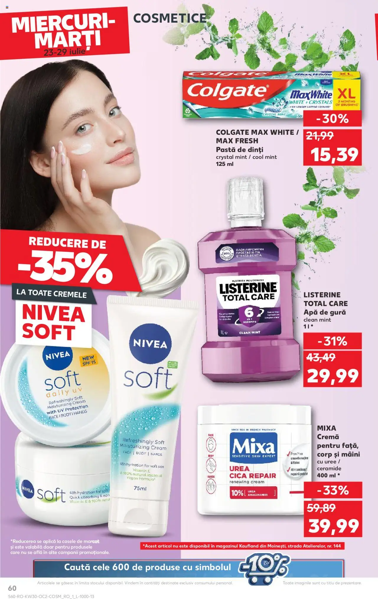 Kaufland RO akciós ujság - amely érvényes a következő dátumtól: 23.07.2025 | Oldal: 60 | Termékek: Body, Vegán