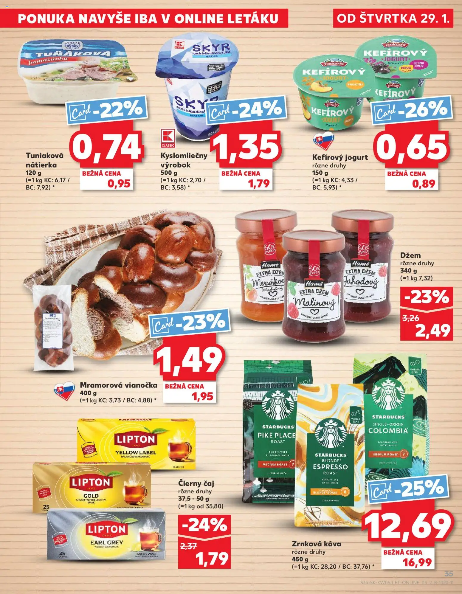 Nové Kaufland akcie – leták je platný od 29.01.2026 | Strana: 35 | Produkty: Káva, Skyr, Protein, Zrnková káva