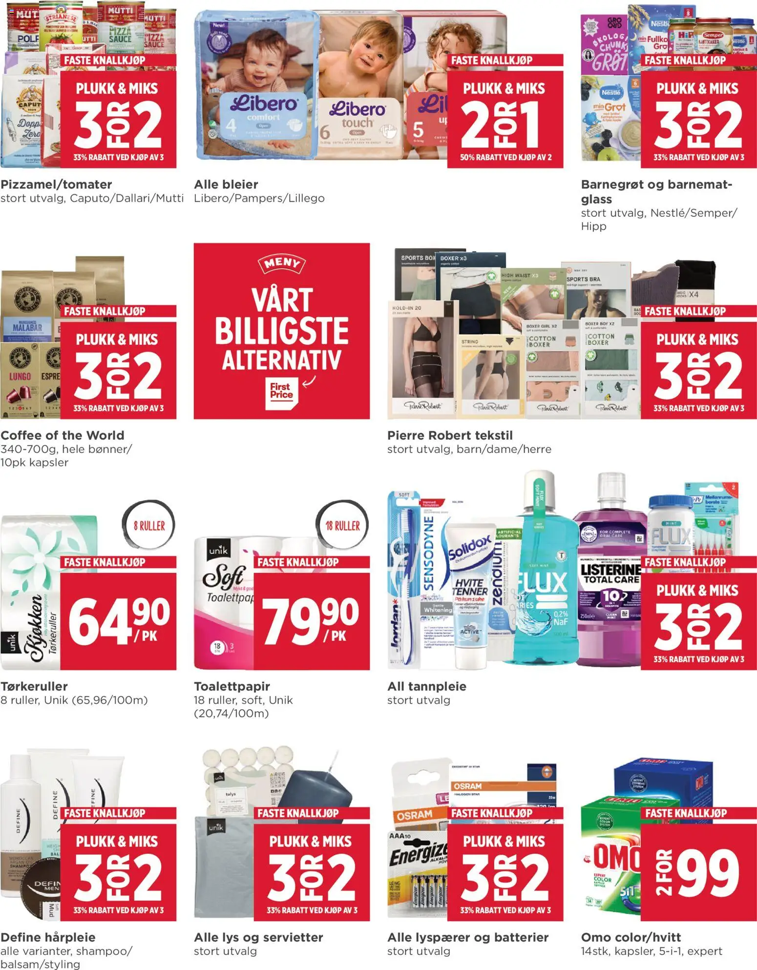 {H1} | Side: 13 | Produkter: Toalettpapir, Сантехнічне кріплення, Barnemat, Mouth wash