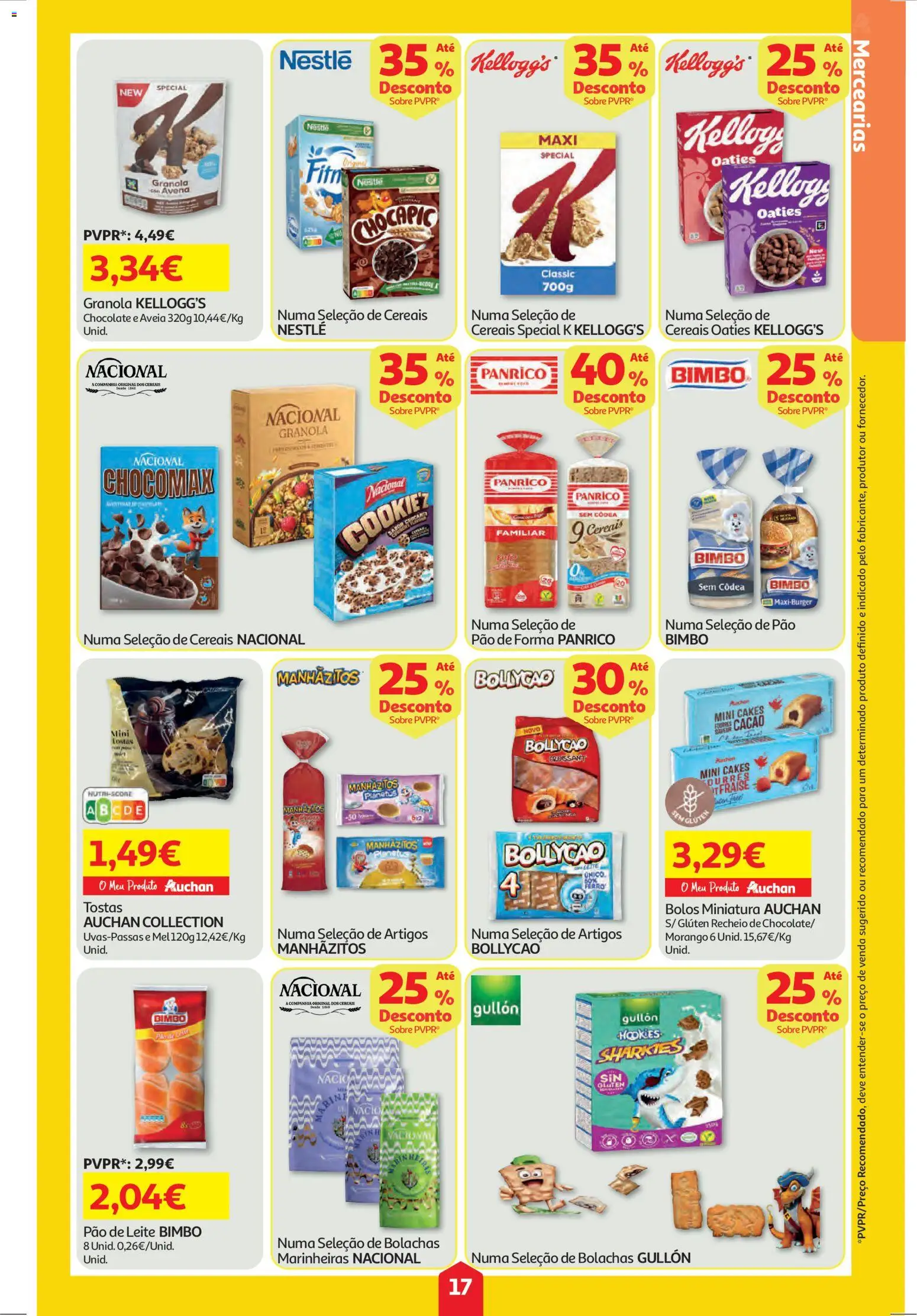 Auchan folheto │ válido de 25.12.2025 | Página: 17 | Produtos: Aveia, Bolachas, Tostas, Leite
