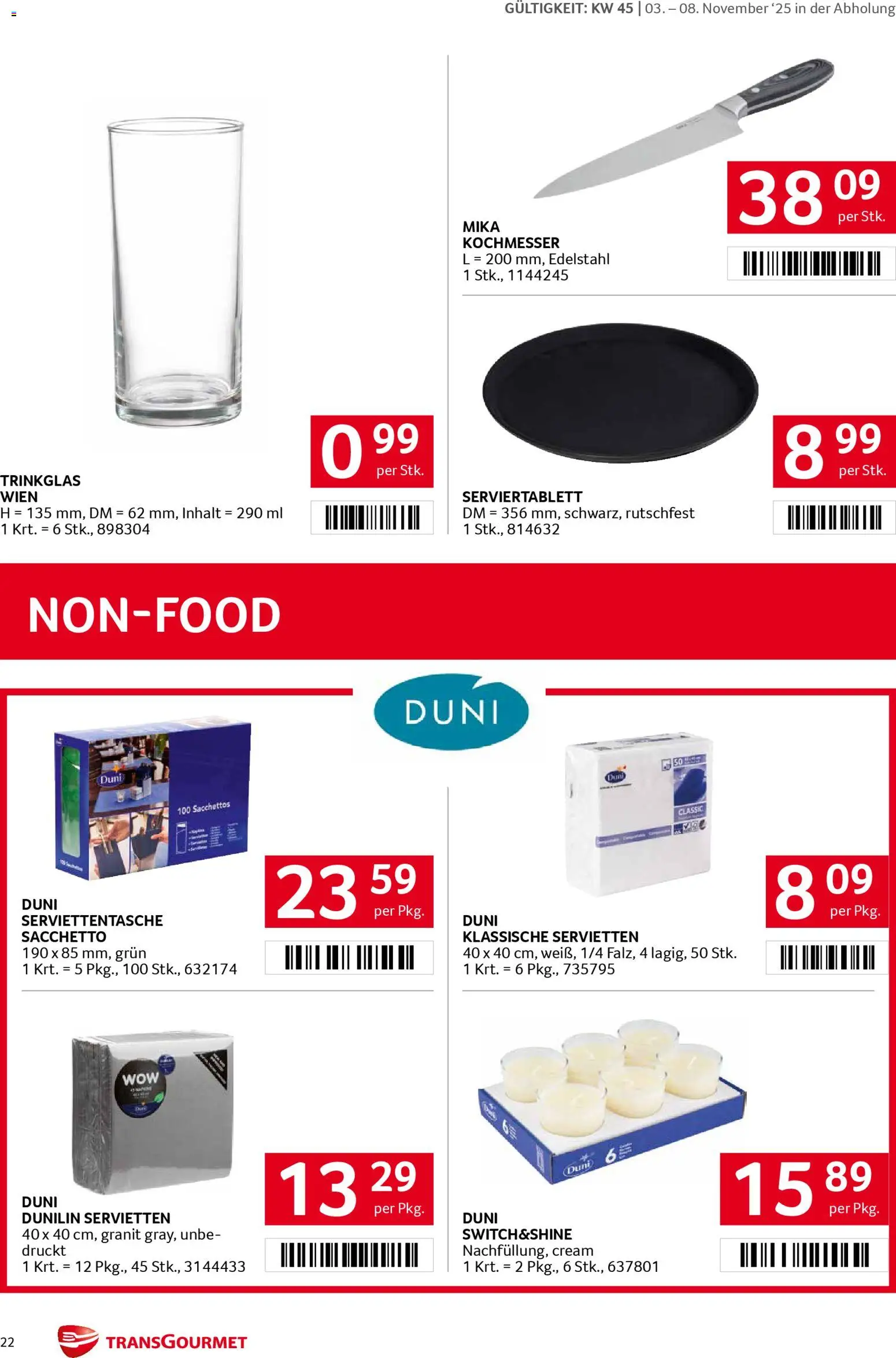 Transgourmet Flugblatt gültig ab 03.11.2025 | Seite: 22