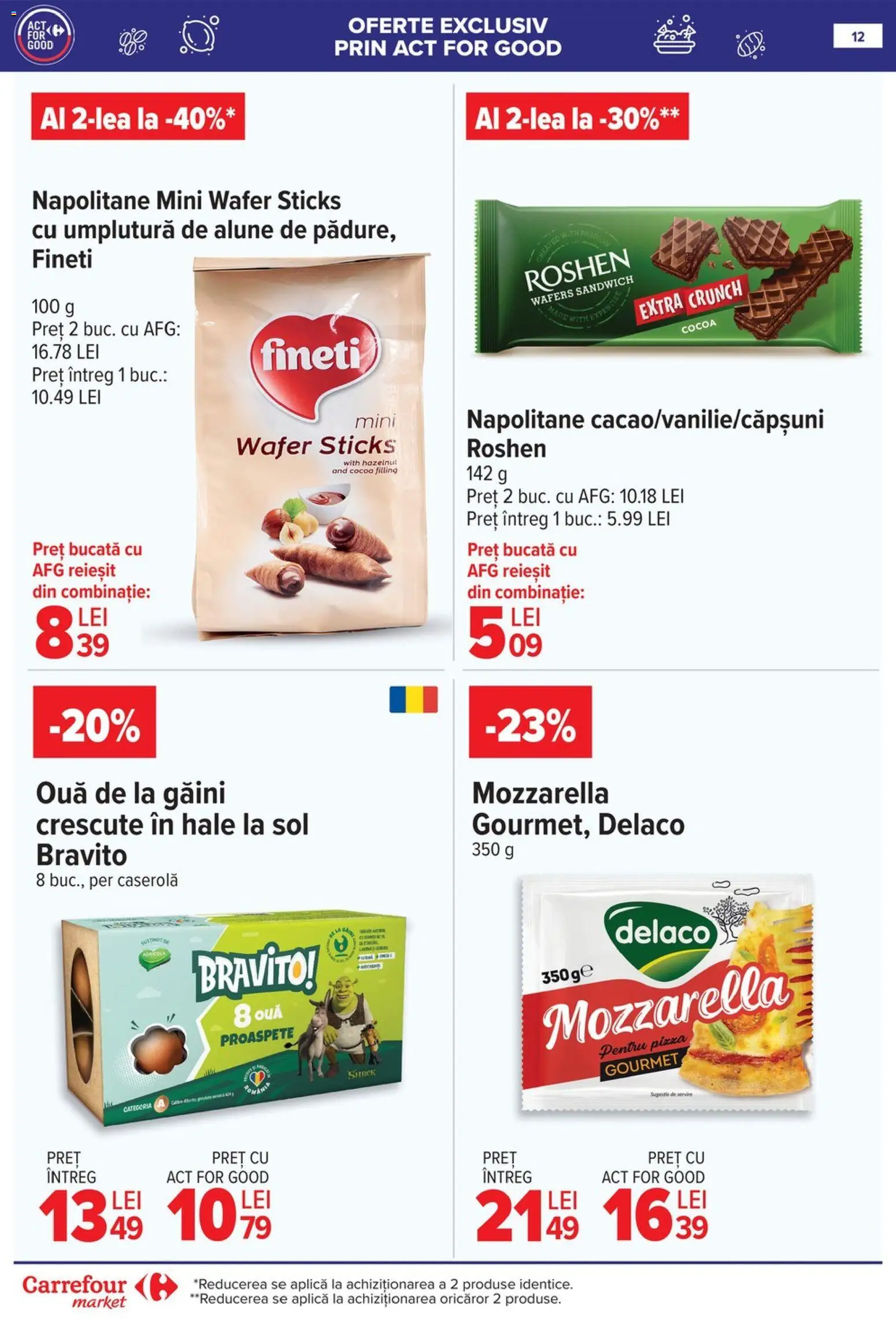 Noul catalog Carrefour – valabil de la 25.02.2026 | Pagină: 13 | Produse: Napolitane, Alune, Mozzarella, Pizza