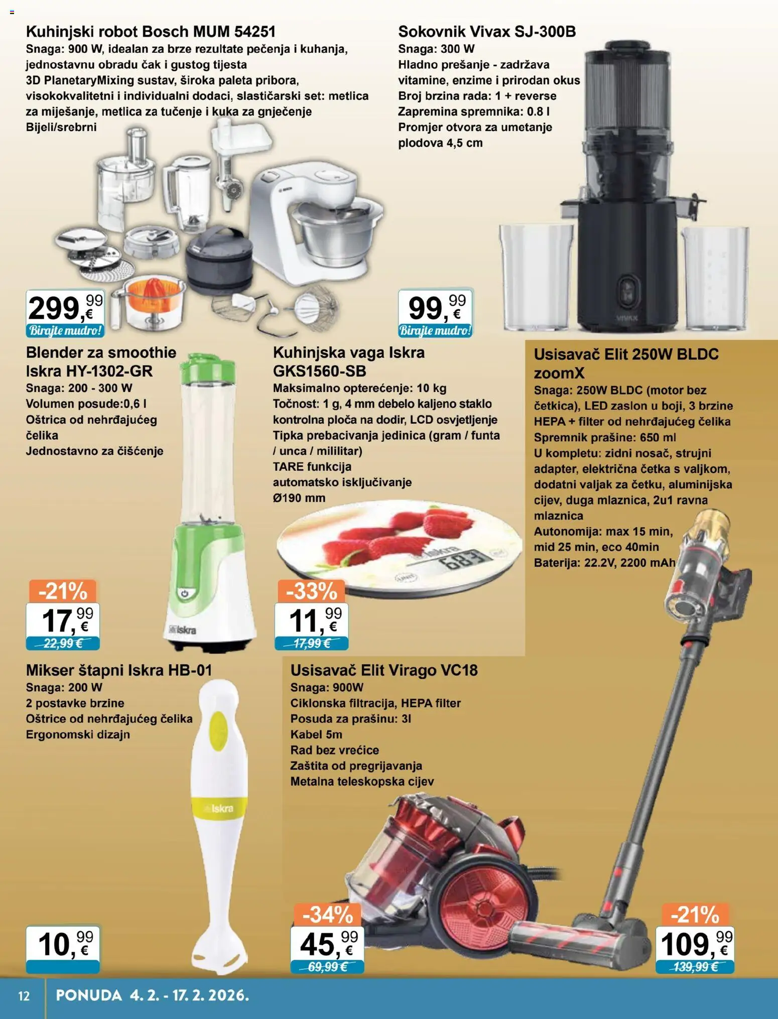KTC katalog | vrijedi od 04.02.2026 | Stranica: 12 | Proizvodi: Mikser, Četka, Kabel, Blender