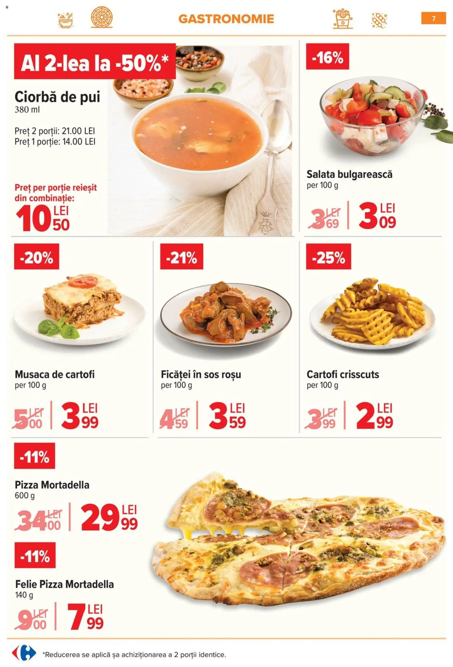 Noul catalog Carrefour – valabil de la 29.04.2026 | Pagină: 8 | Produse: Pizza, Salată, Cartofi, Sos