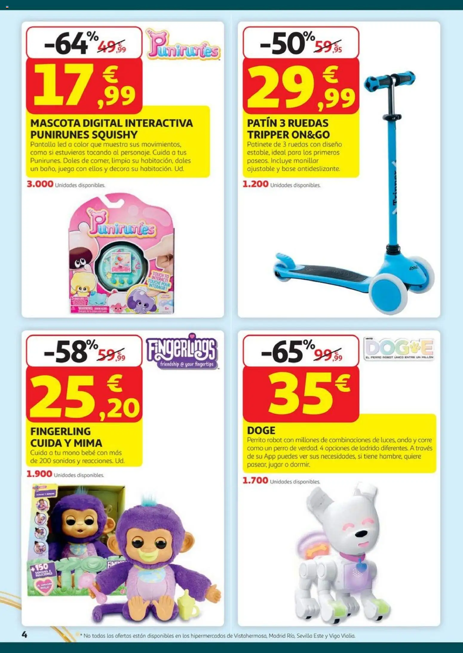 Alcampo - HG Juguetes  │ válido desde el 23.10.2025 | Página: 4 | Productos: Patinete, Juega, Robot