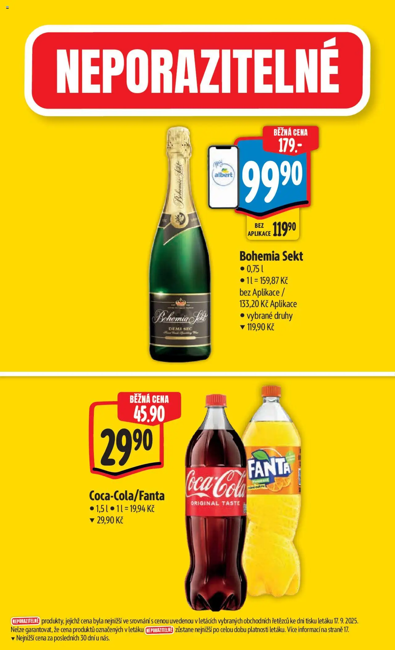 Albert leták - Hypermarket od 24.09.2025 | Strana: 4 | Produkty: Bohemia sekt, Fanta, Sekt