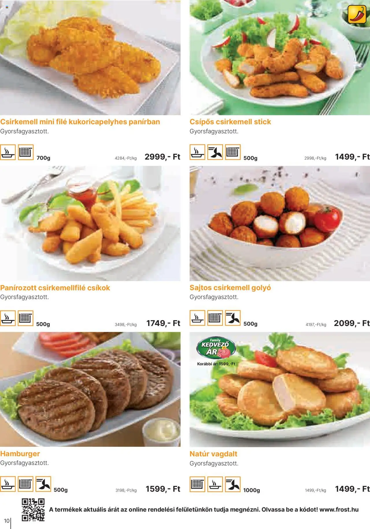 Family Frost akciós ujság - amely érvényes a következő dátumtól: 01.05.2025 | Oldal: 10 | Termékek: Hamburger, Csirkemell