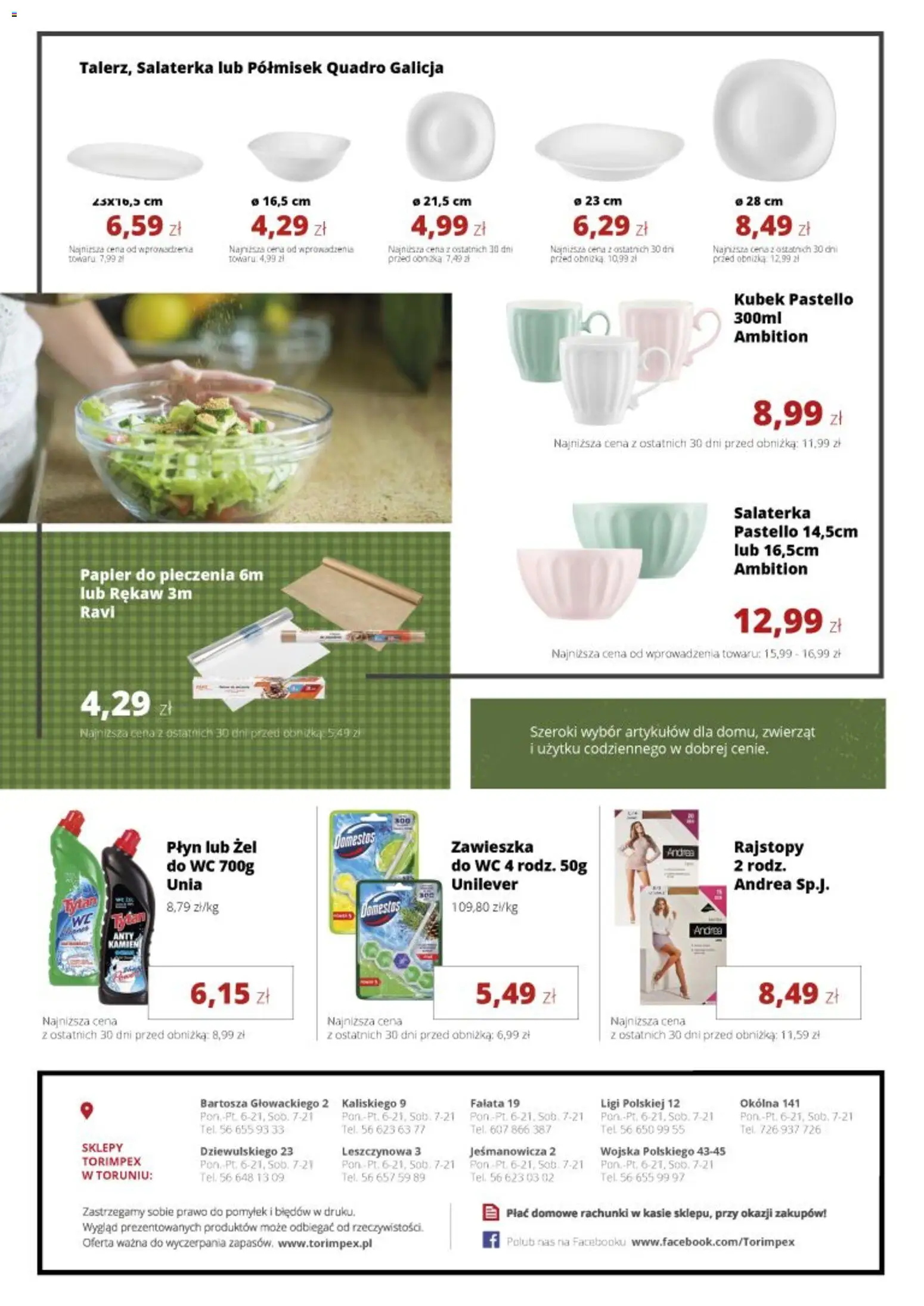 Torimpex gazetka od 23.03.2026 | Strona: 8 | Produkty: Rajstopy, Papier do pieczenia, Domestos