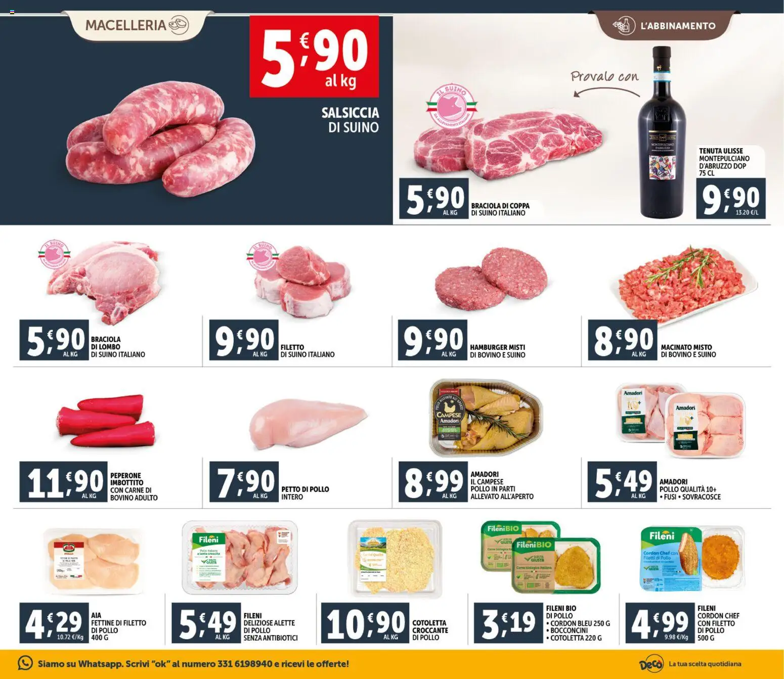 Volantino Decò del 06.03.2026 | Pagina: 7 | Prodotti: Bovino, Pollo, Hamburger, Macinato