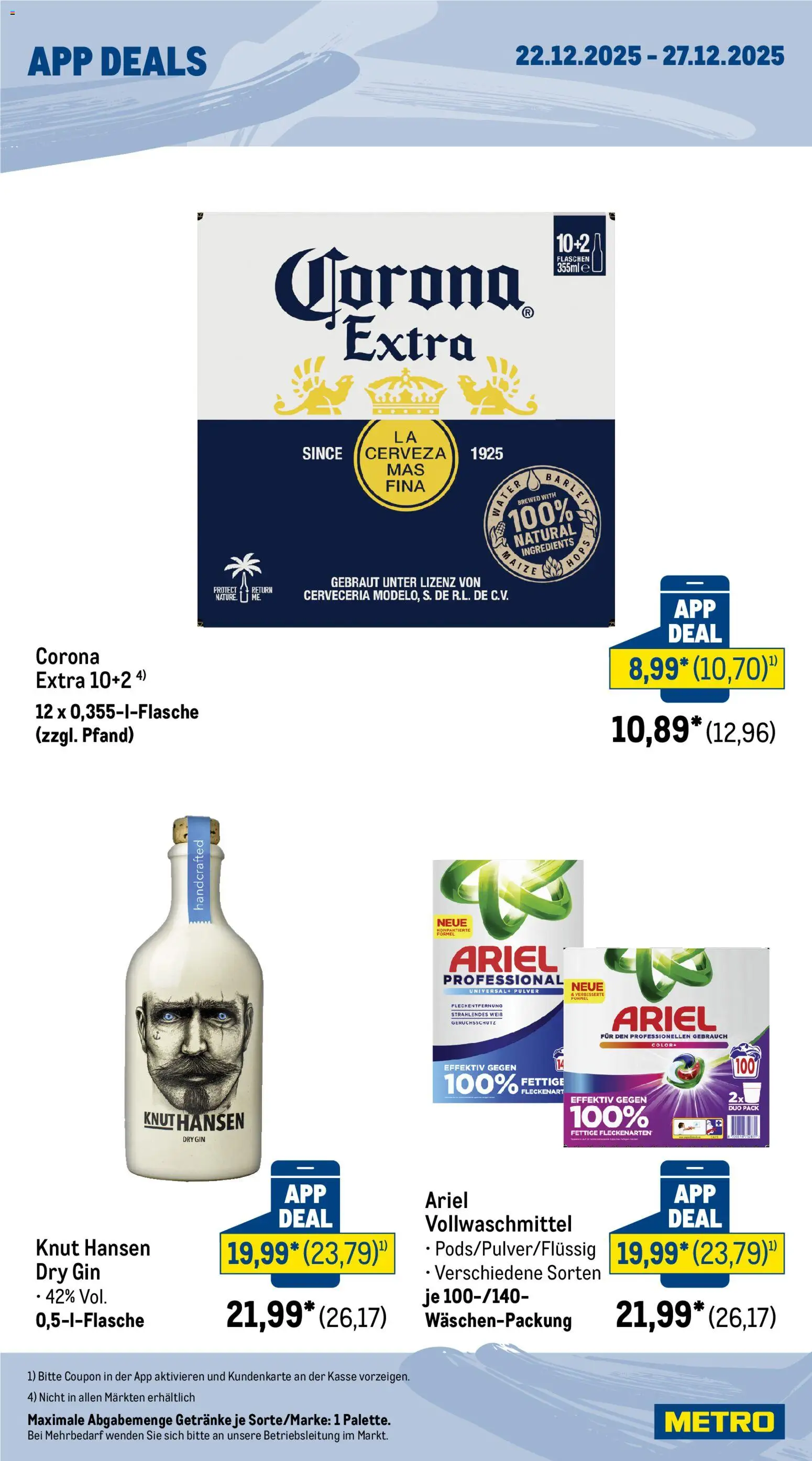 Metro - App-Deals – gültig ab 22.12.2025 | Seite: 2 | Produkte: Ariel, Gin