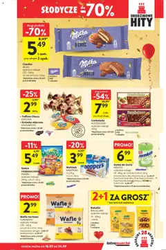 Intermarche Gazetka od 18.09.2025 | Strona: 33 | Produkty: Słodycze, Wafle tortowe, Guma do żucia, Ciastka