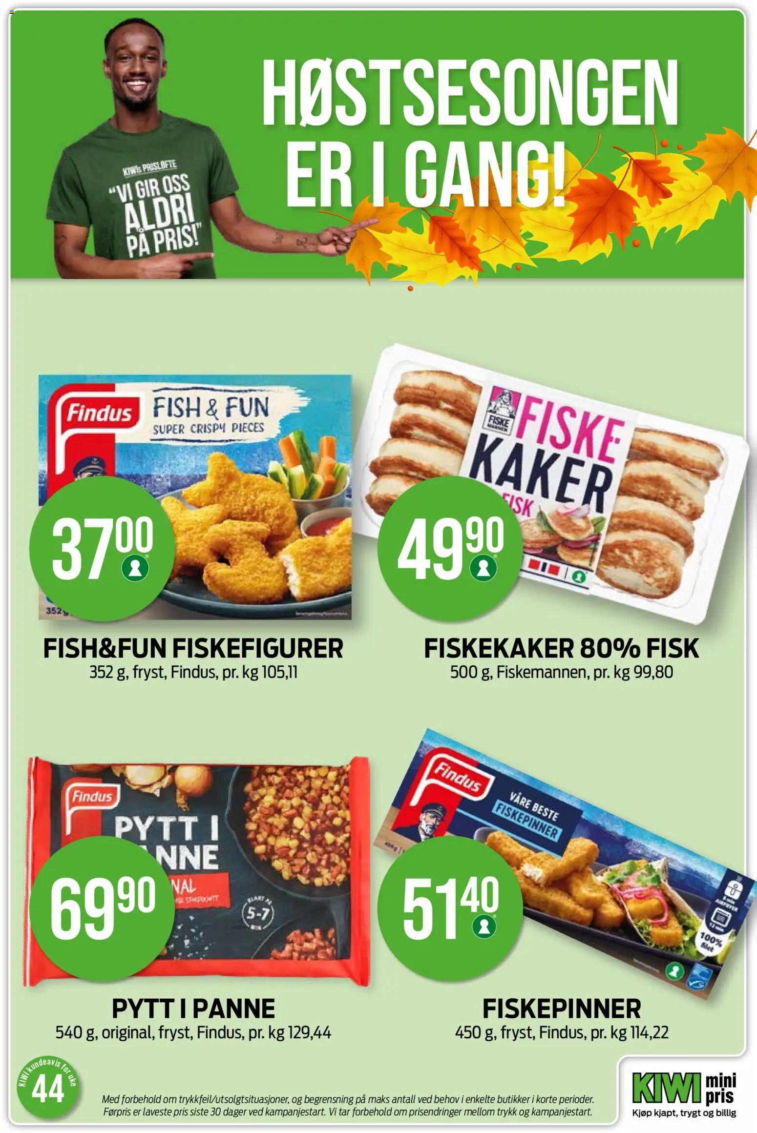 {H1} | Side: 24 | Produkter: Fisk, Шурупи, Pizzadej, Kiwi