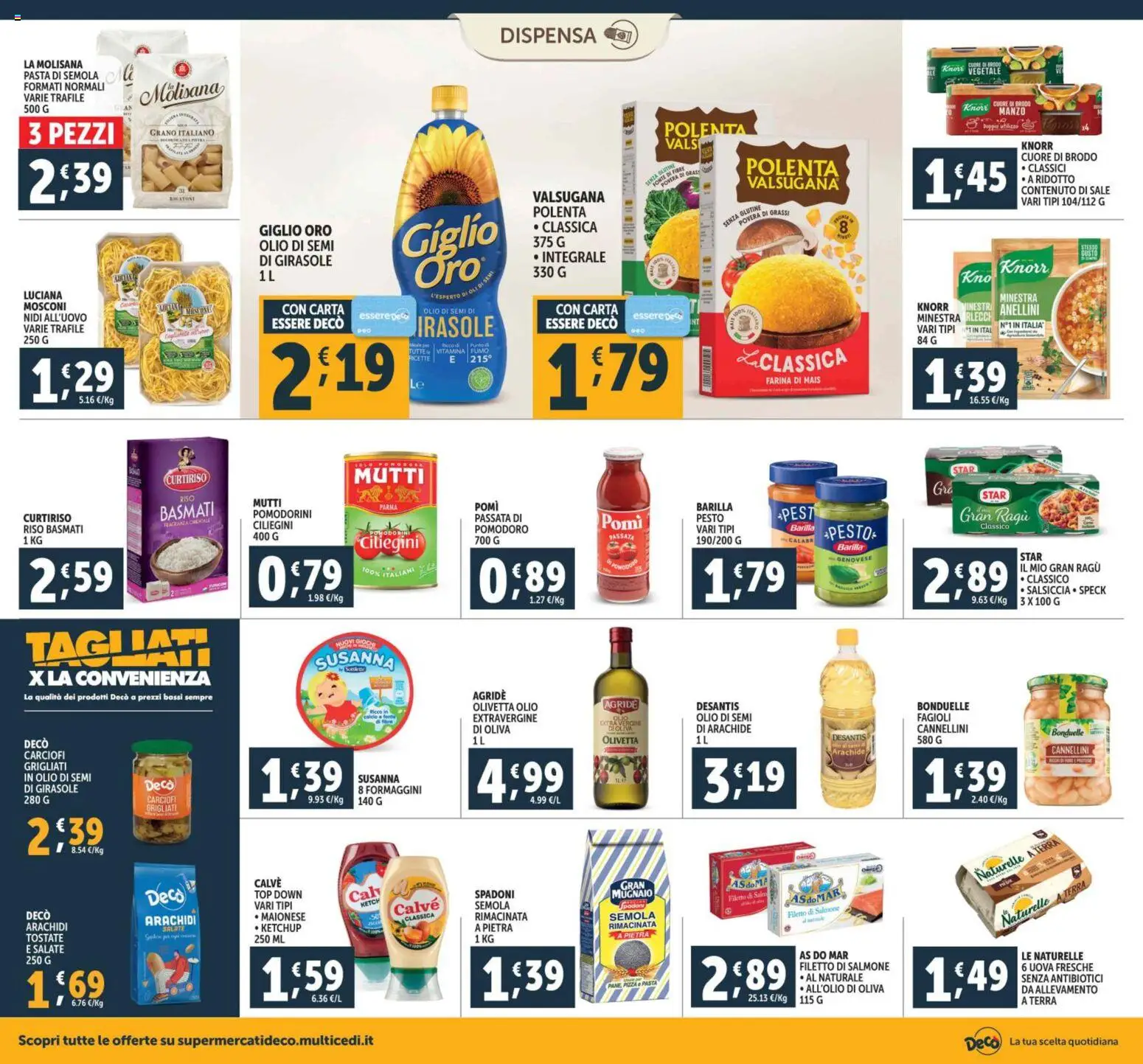 Volantino Decò del 28.10.2025 | Pagina: 14 | Prodotti: Uova, Ketchup, Cannellini, Carciofi