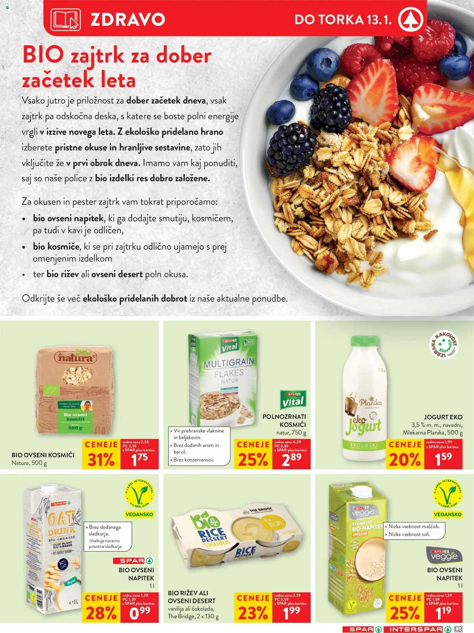 Novi Spar katalog ponudbe – veljaven od 07.01.2026 | Stran: 16 | Izdelki: Jogurt, Kosmici