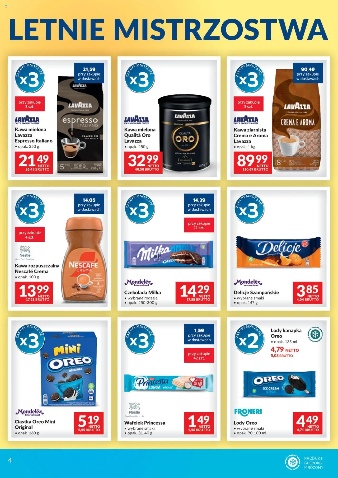 Makro Gazetka - Letnie Mistrzostwa od 01.07.2025 | Strona: 4 | Produkty: Nescafe, Kawa rozpuszczalna, Lavazza, Baton