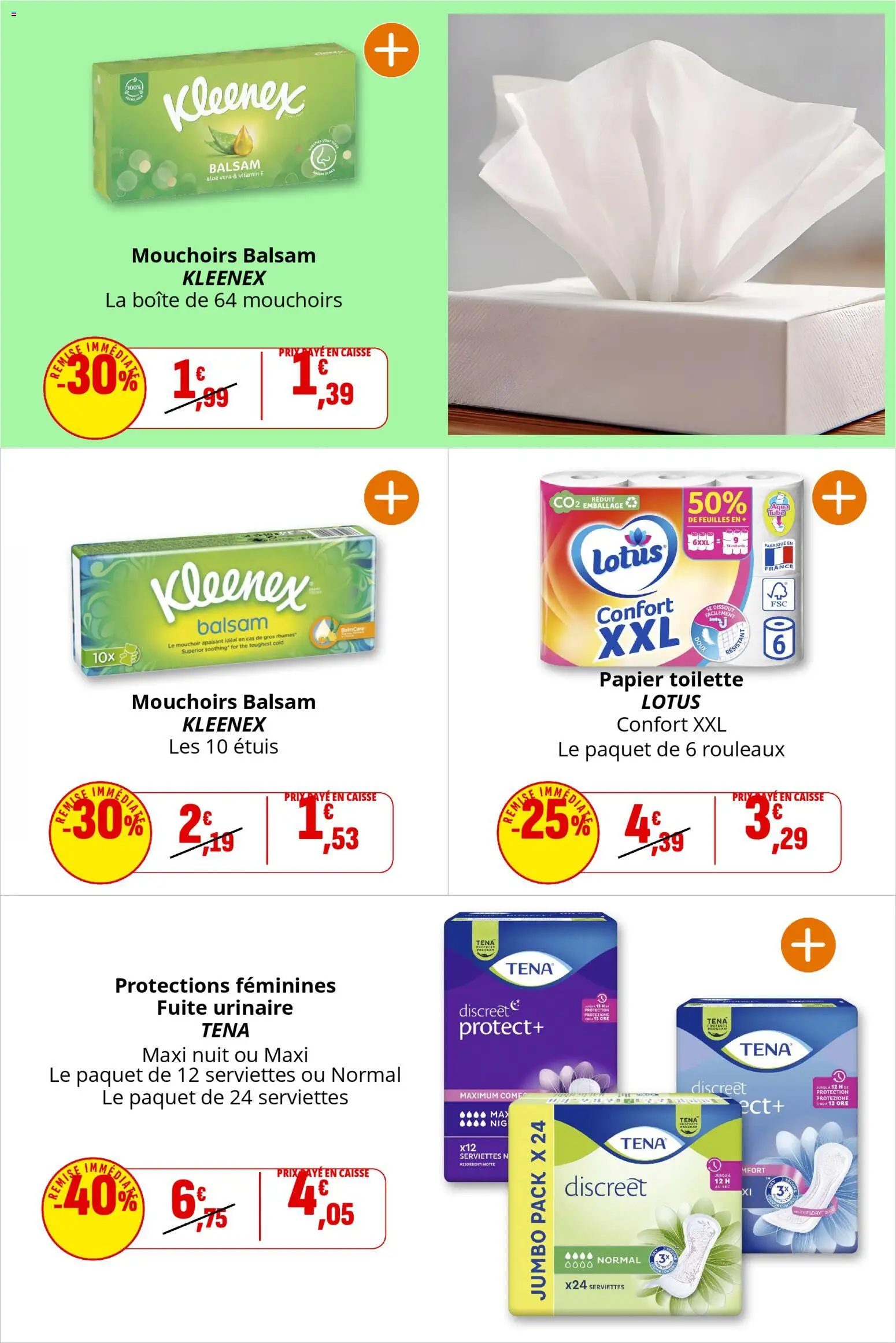 {H1} | Page: 36 | Produits: Papier toilette, Mouchoirs, Thé