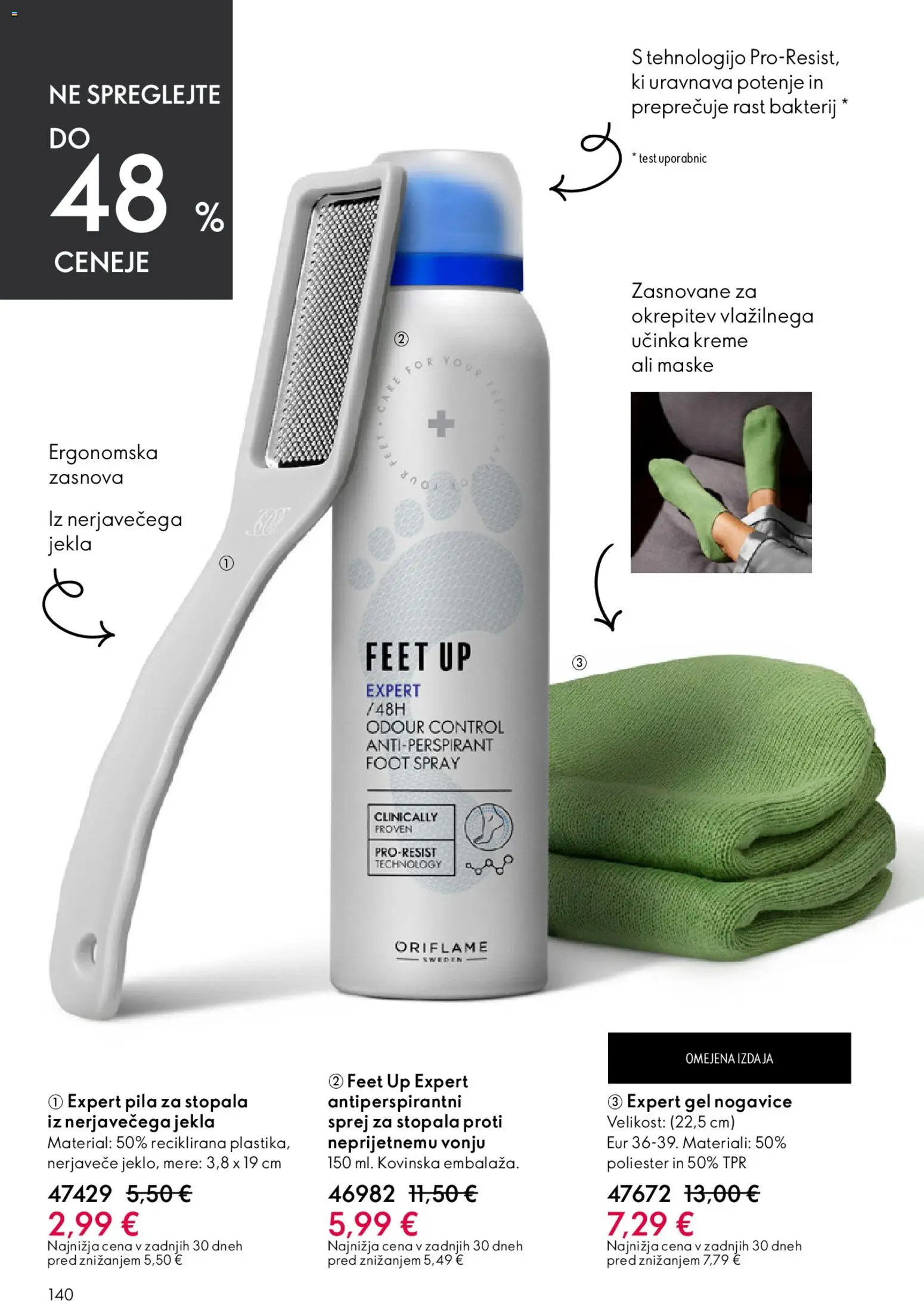 Novi Oriflame katalog ponudbe – veljaven od 22.04.2026 | Stran: 140 | Izdelki: Antiperspirant, Nogavice