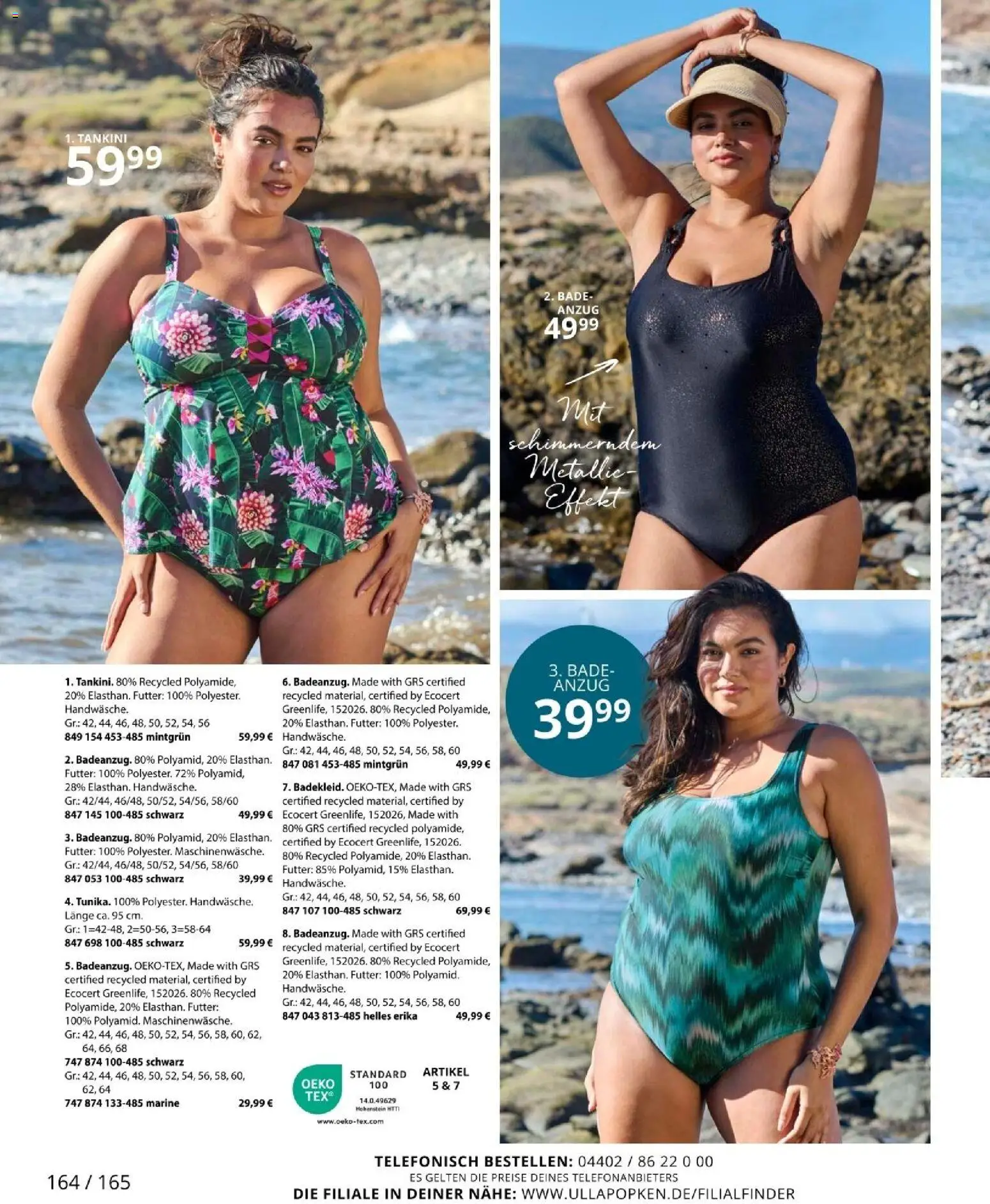 Ulla Popken akciós ujság - amely érvényes a következő dátumtól: 01.05.2026 | Oldal: 164 | Termékek: Tankini