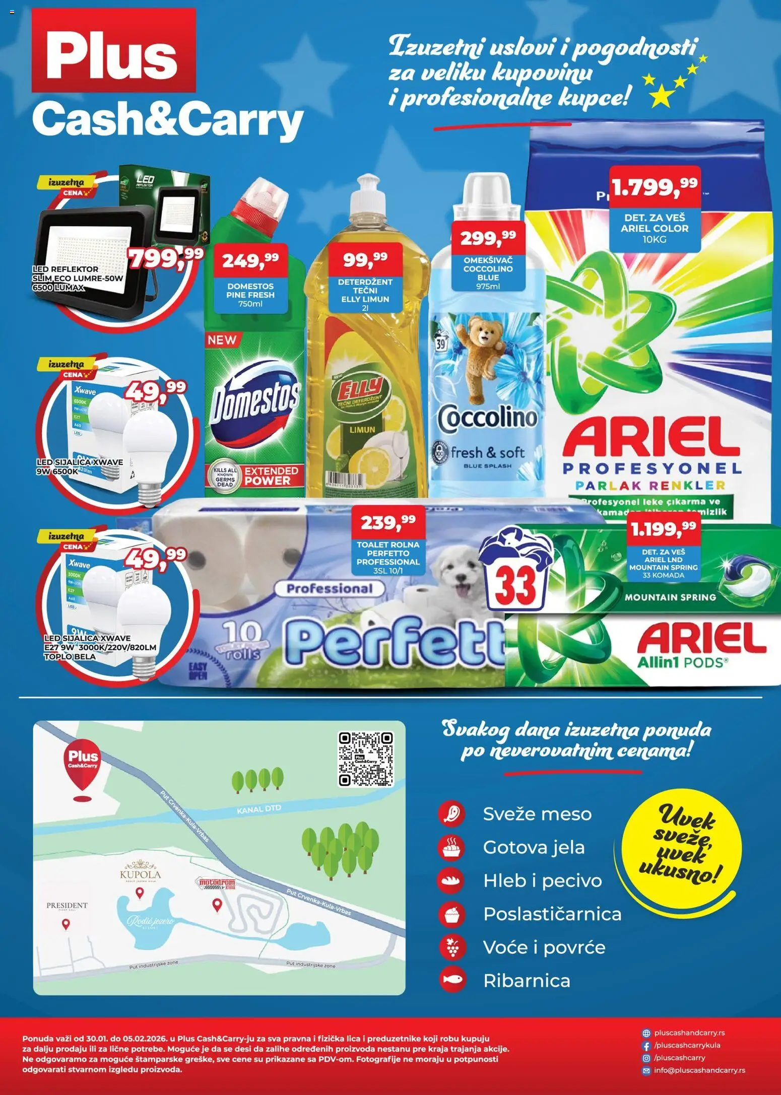 Plus Cash & Carry katalog - važi od 30.01.2026 | Strana: 4 | Proizvode: LED sijalica, Pecivo, Coccolino, Reflektor