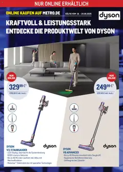 Metro Online: Dyson-Angebote gültig ab dem 18.08.2025