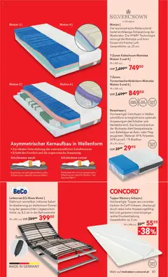 Matratzen Concord Flugblatt ab 27.12.2025 gültig | Seite: 5 | Produkte: Kabel, Matratze, Lattenrost