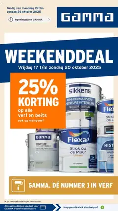 GAMMA - Folder weekenddeal - Voorbeeld van een folder van GAMMA, geldig van 17.10.2025